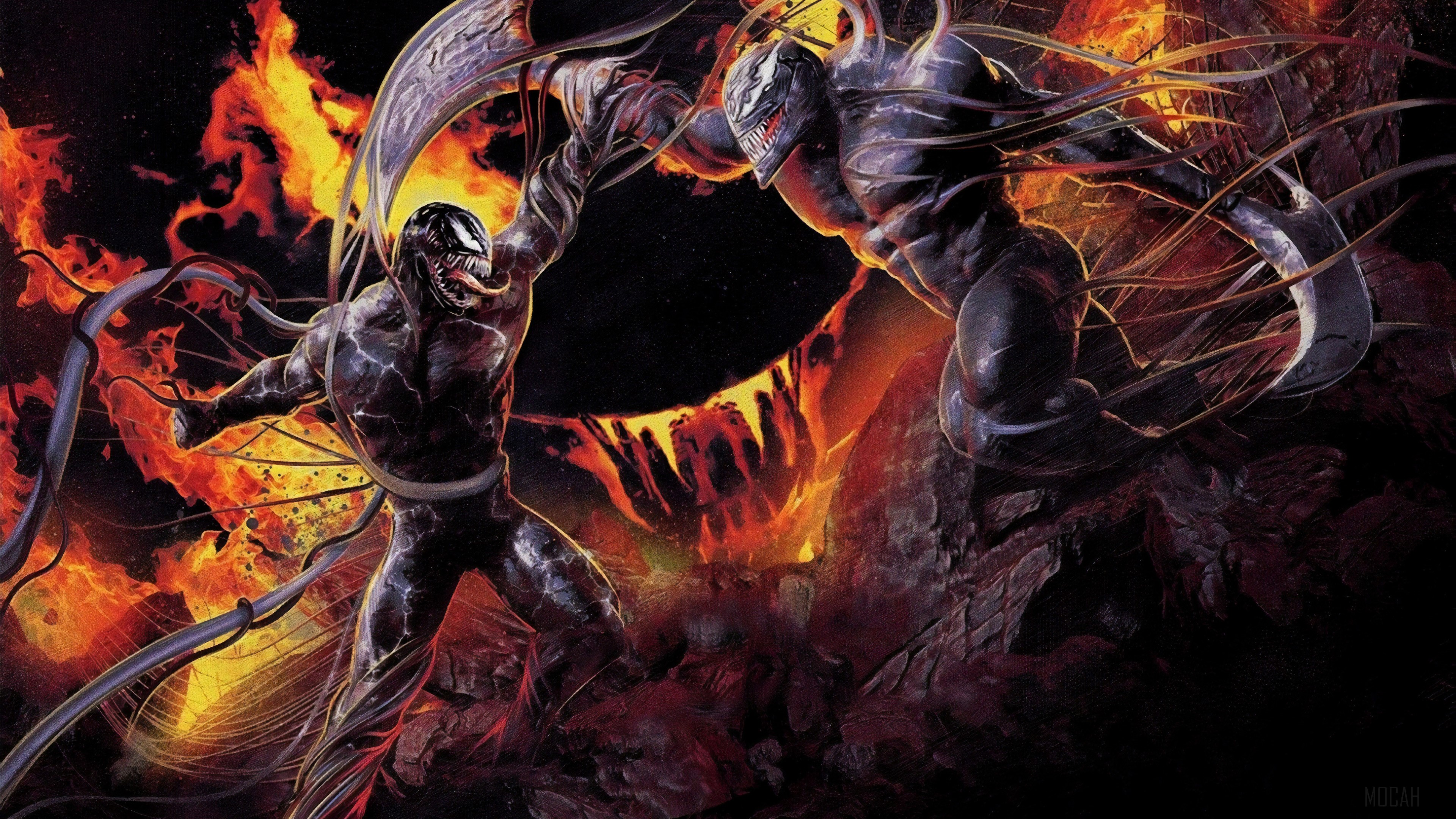 Venom vs. Riot 4K HD Wallpaper