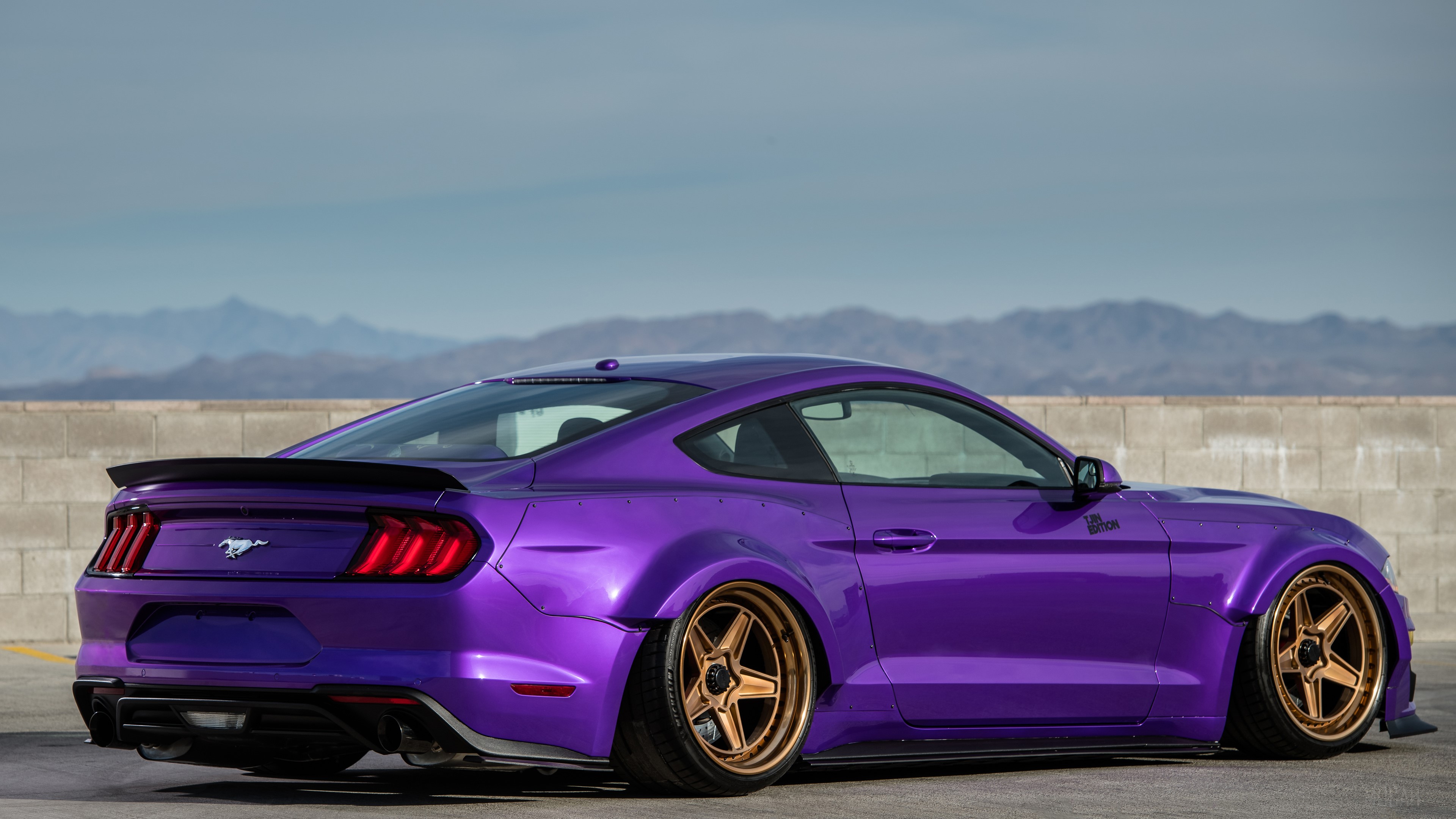 TJIN Edition Ford Mustang EcoBoost 2018 Rear HD Wallpaper