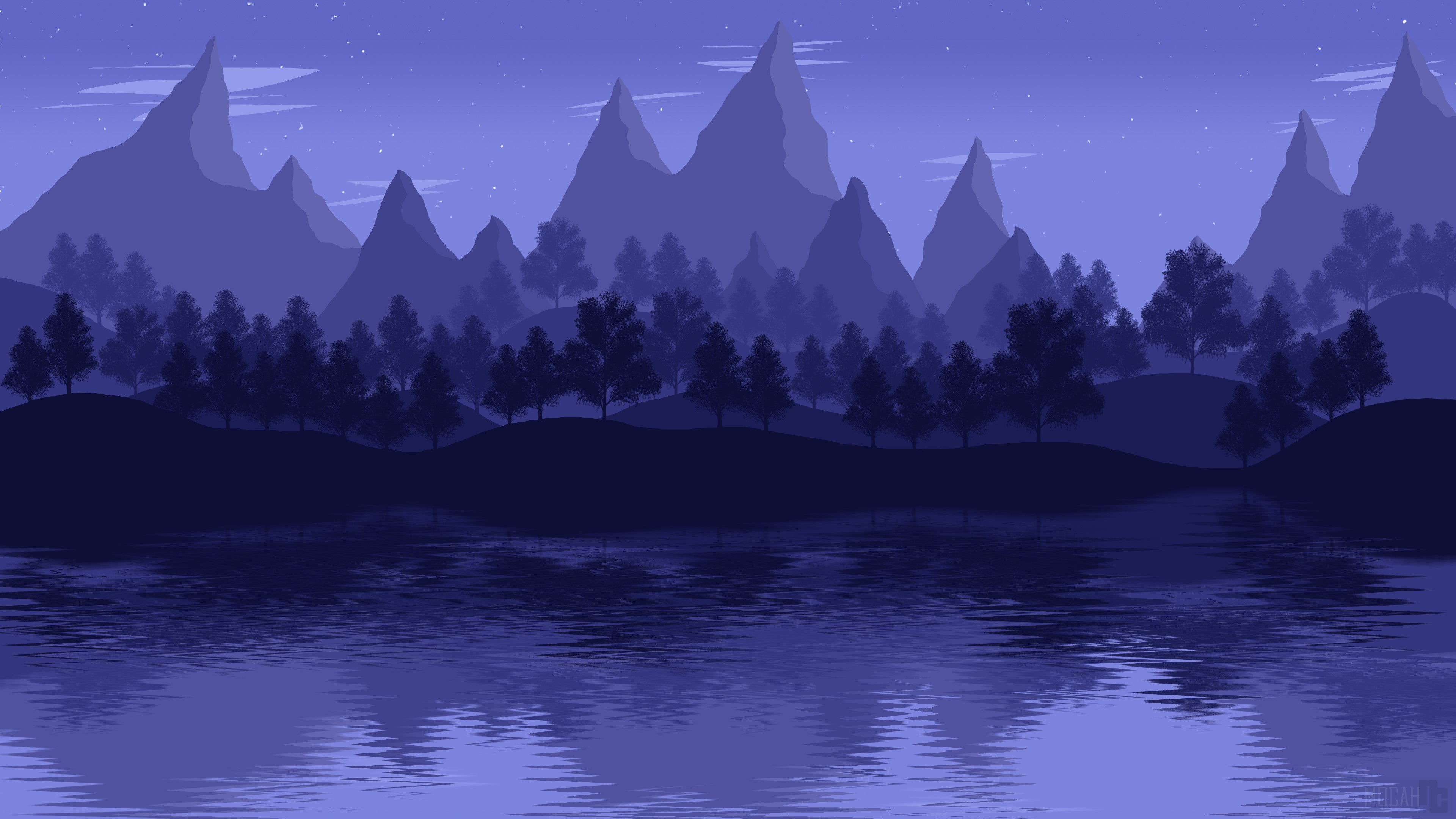 Mountain Lake Landscape HD Wallpaper