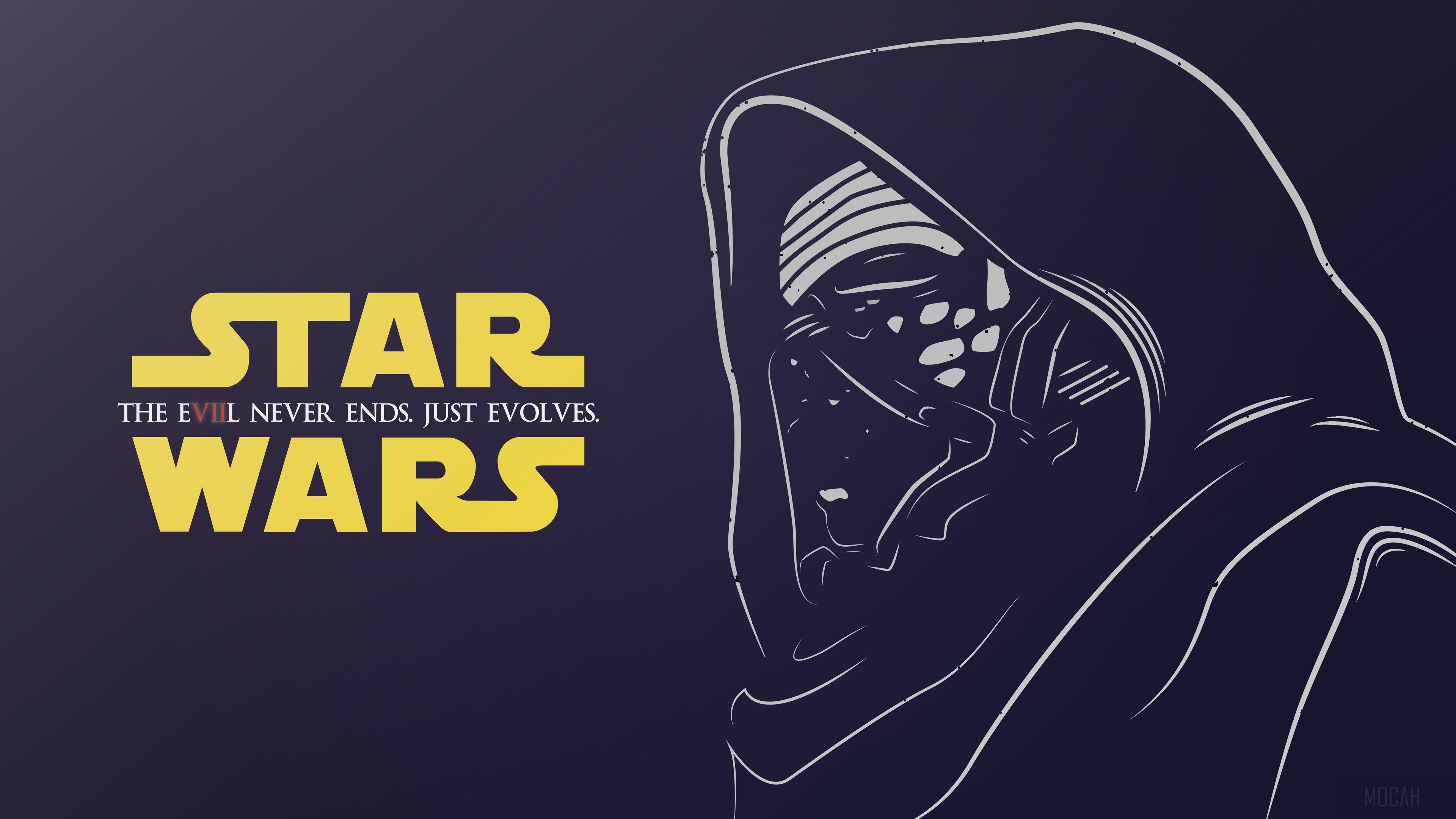 Kylo Ren from Star Wars Illustration 4K HD Wallpaper