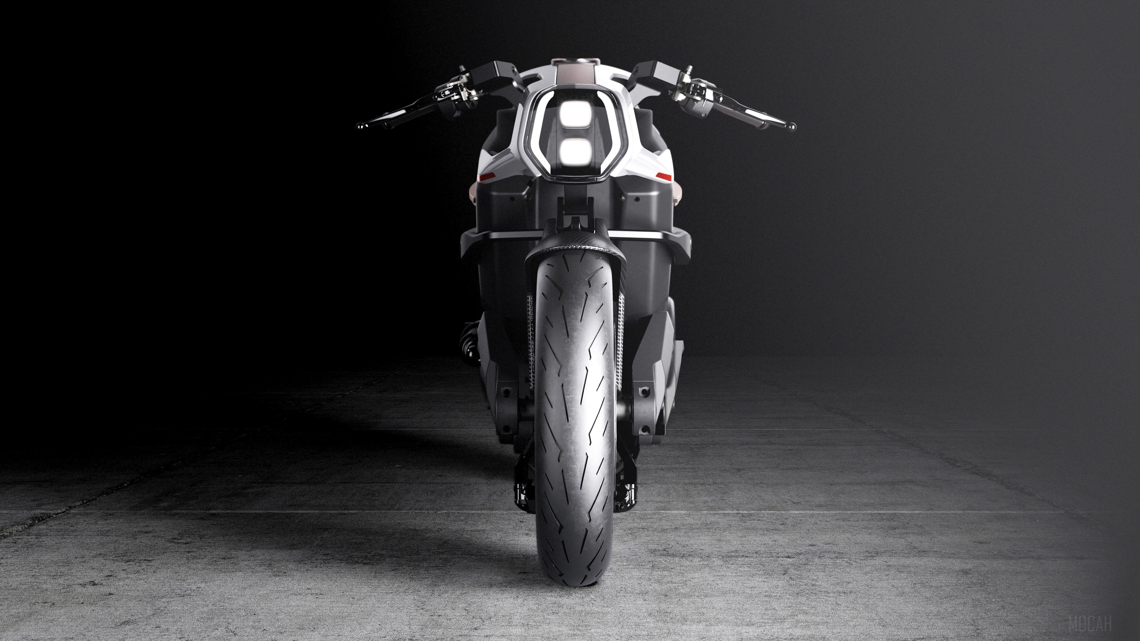 Concept motorcycle front view 4K HD Wallpaper