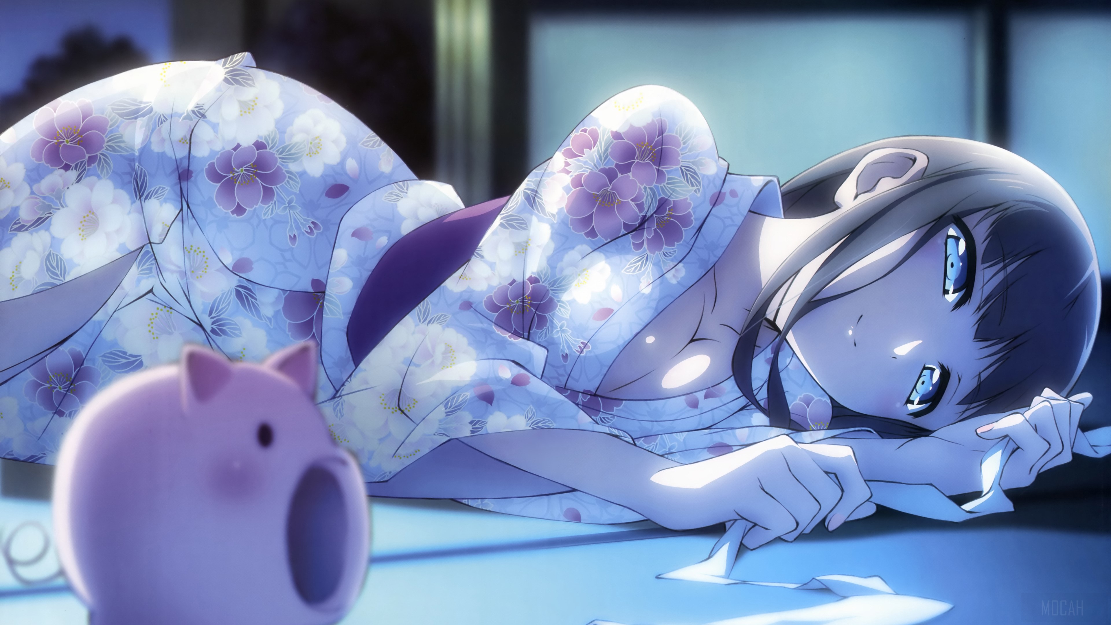 Kuroyukihime from Accel World in Kimono 4K HD Wallpaper
