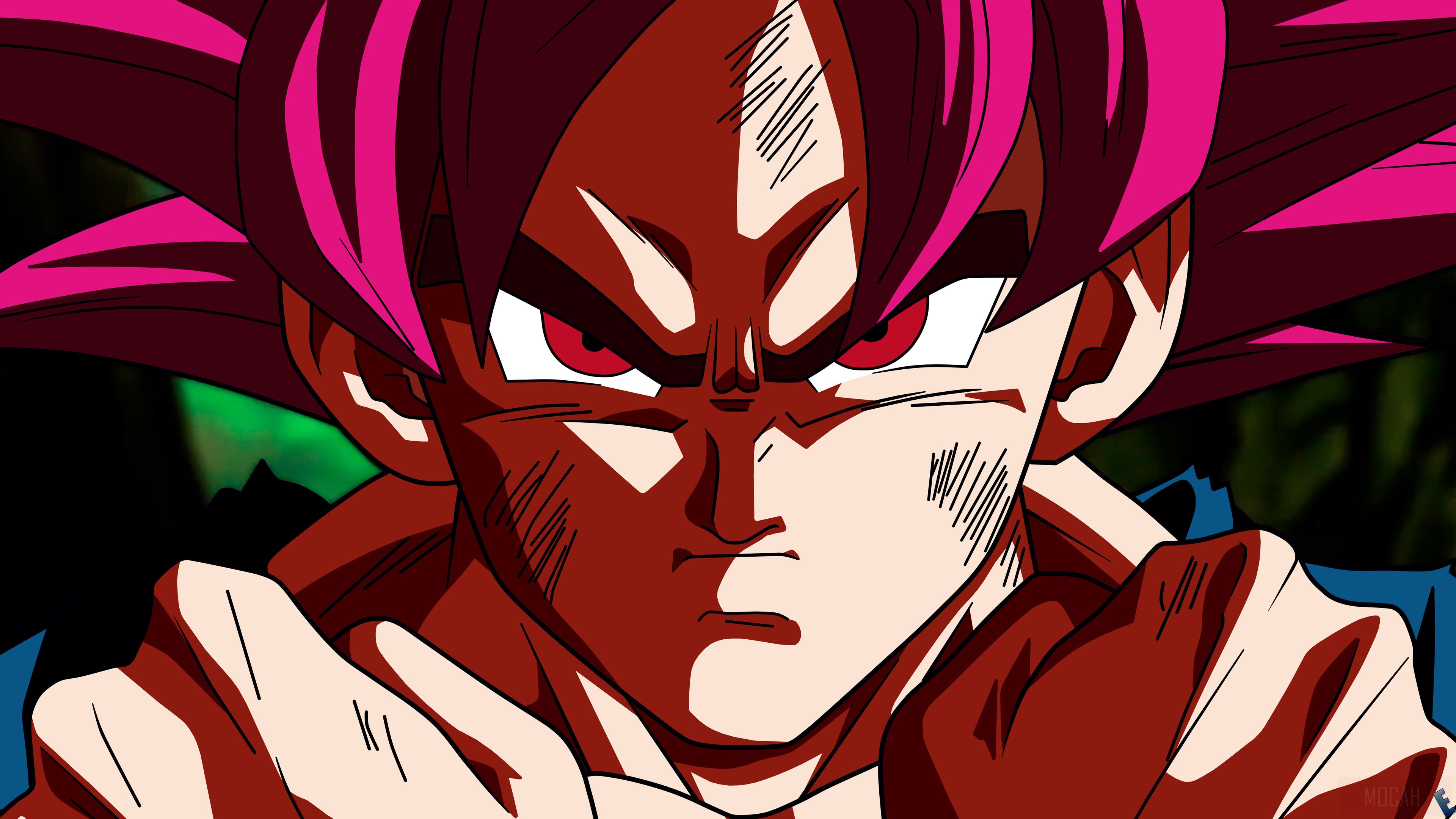 Goku SSJG from Dragon Ball Super 4K HD Wallpaper
