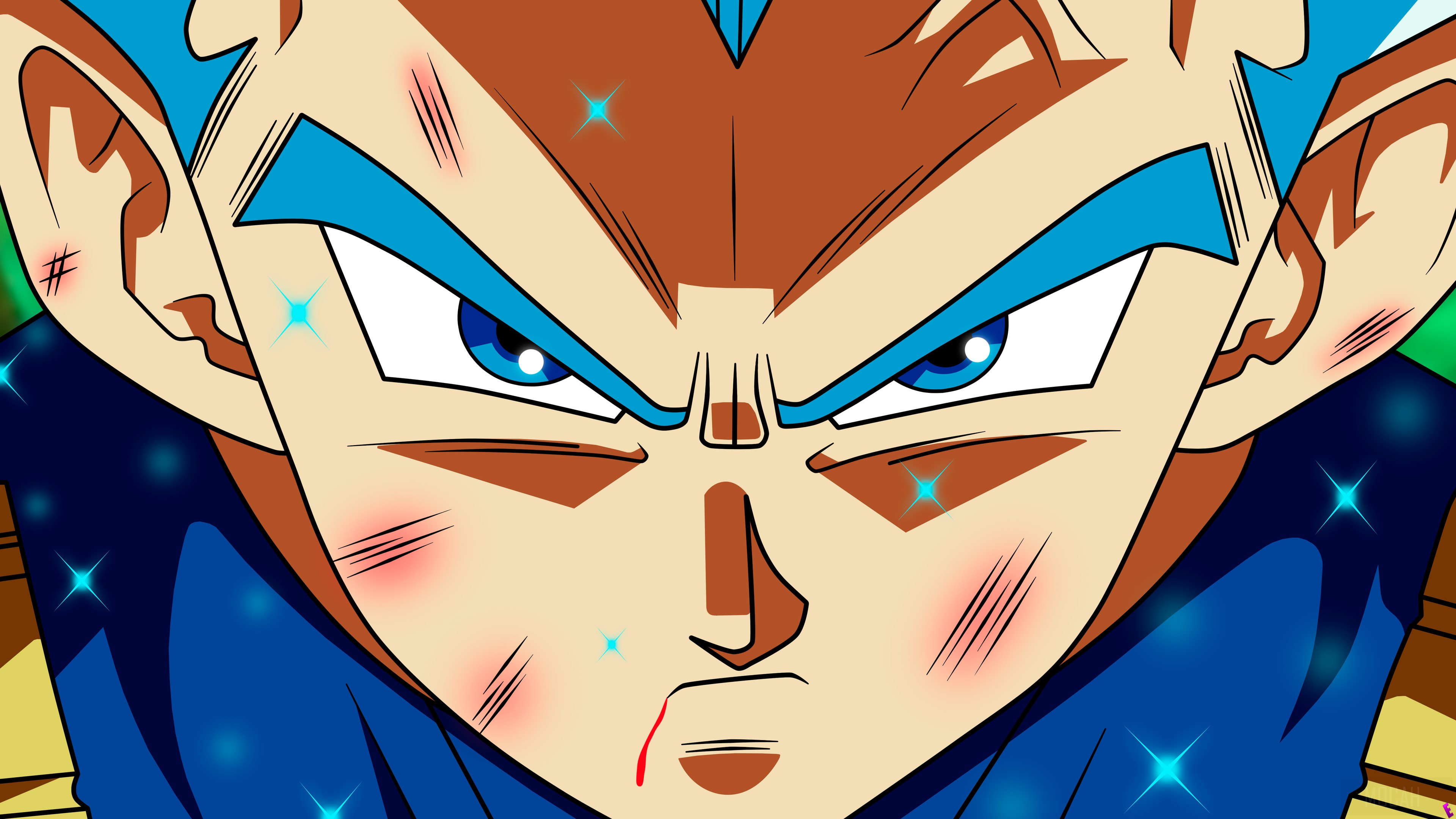 Vegeta from Dragon Ball Super in Super Saiyan Blue HD Wallpaper