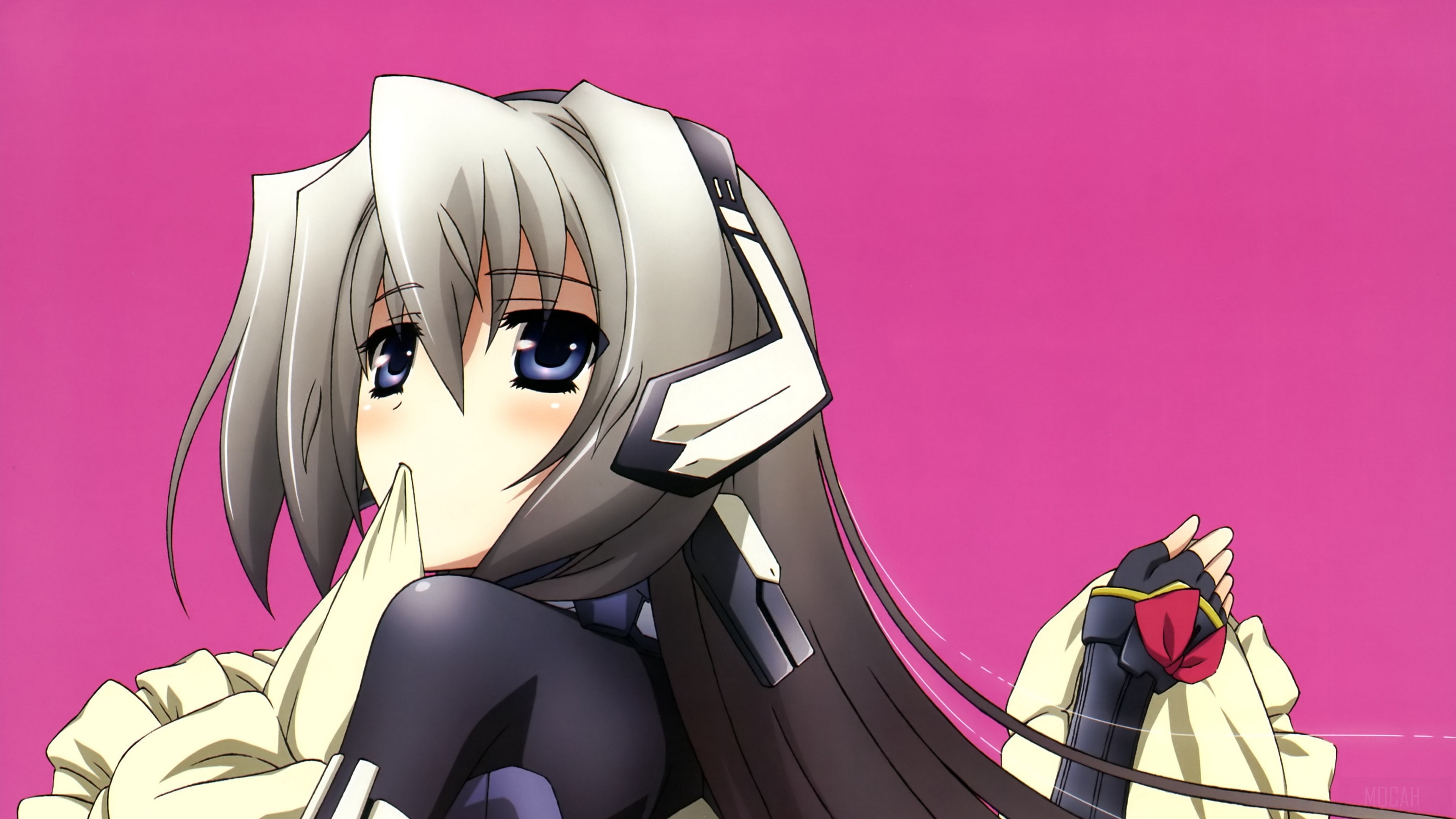 Anime girl with headphones HD Wallpaper