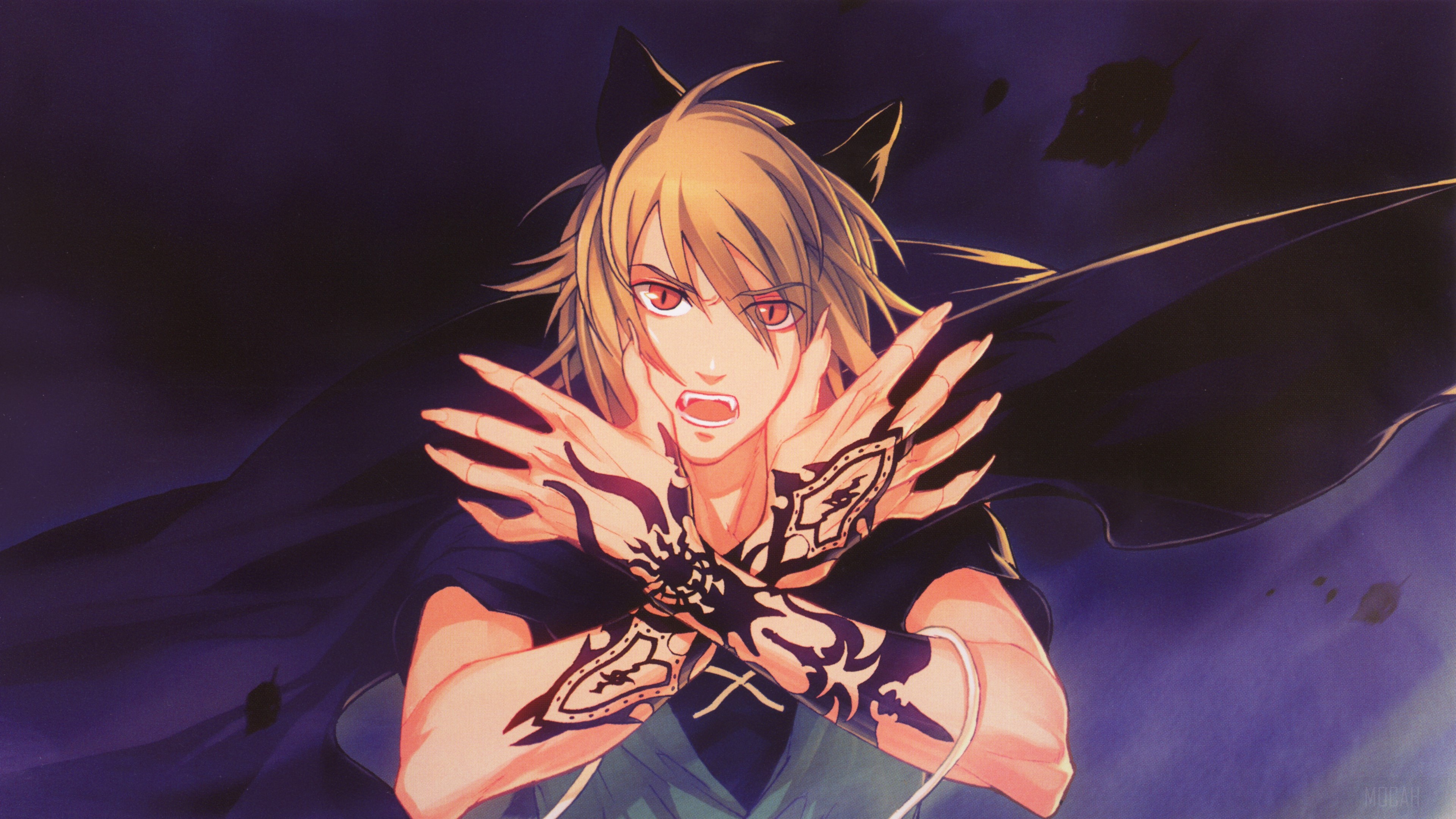 Lamento Beyond the Void Anime Boy with Tattoos 4K HD Wallpaper