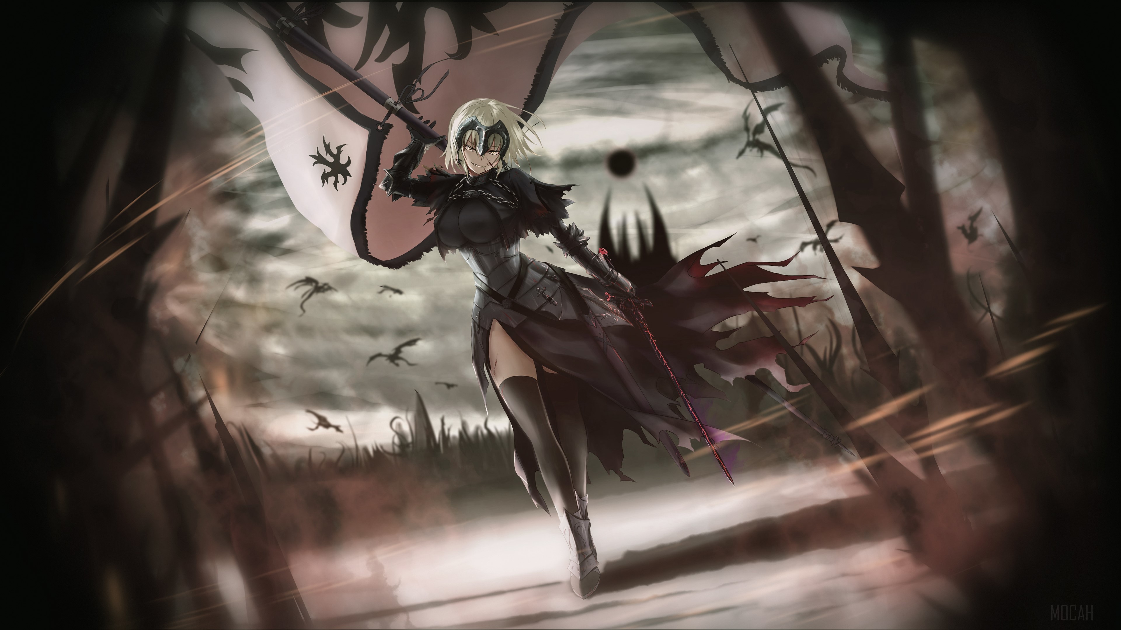 Jeanne d'Arc (Avenger) from Fate/Grand Order 4K HD Wallpaper