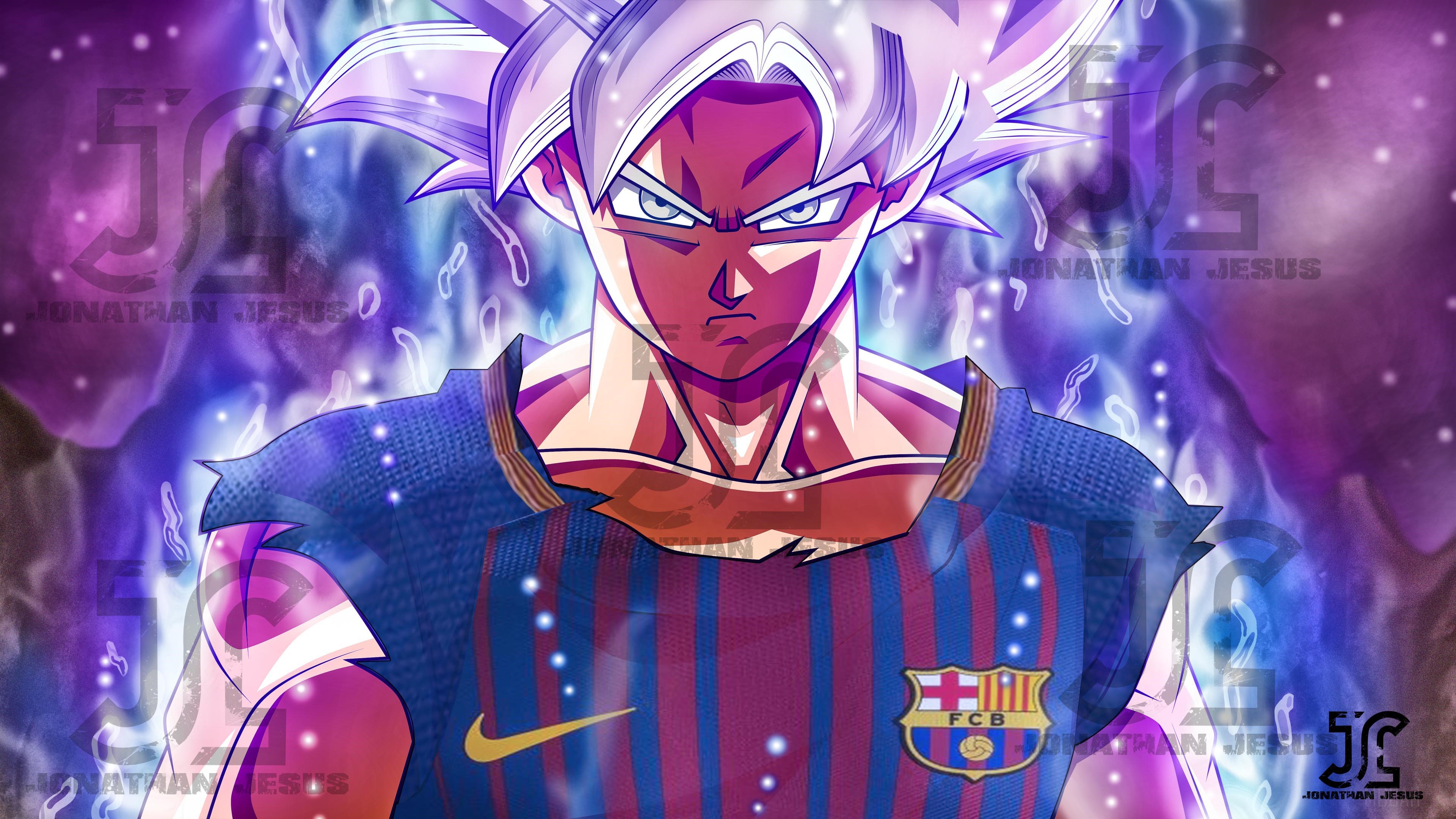 Goku in Barcelona Jersey HD Wallpaper