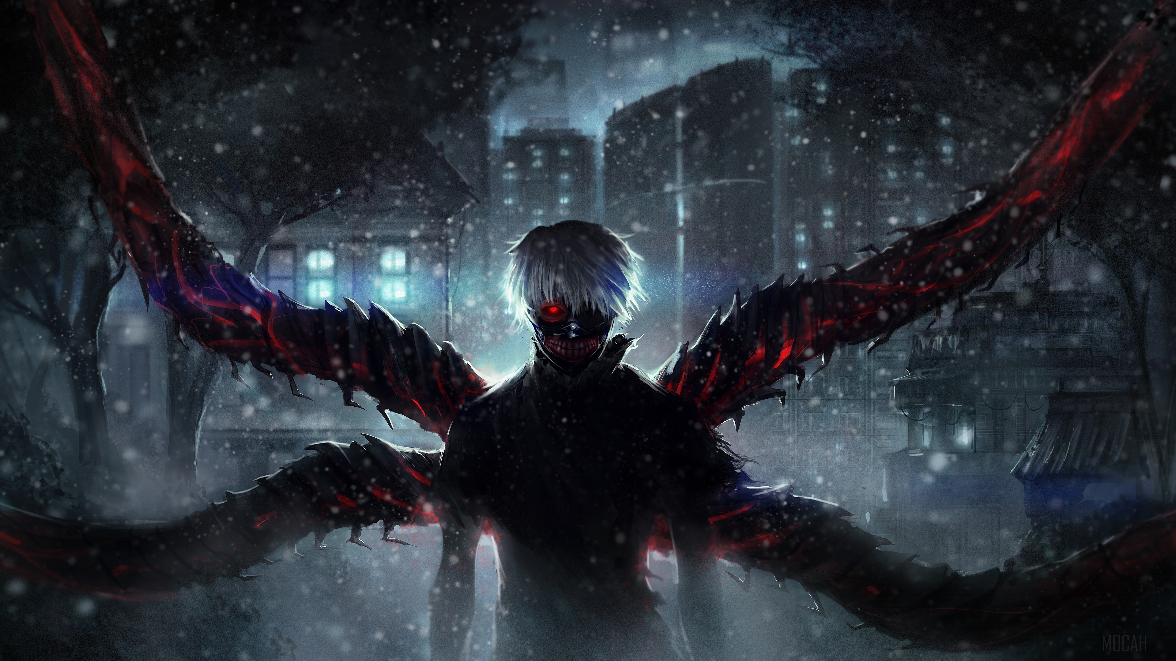 Ken Kaneki from Tokyo Ghoul 4K HD Wallpaper