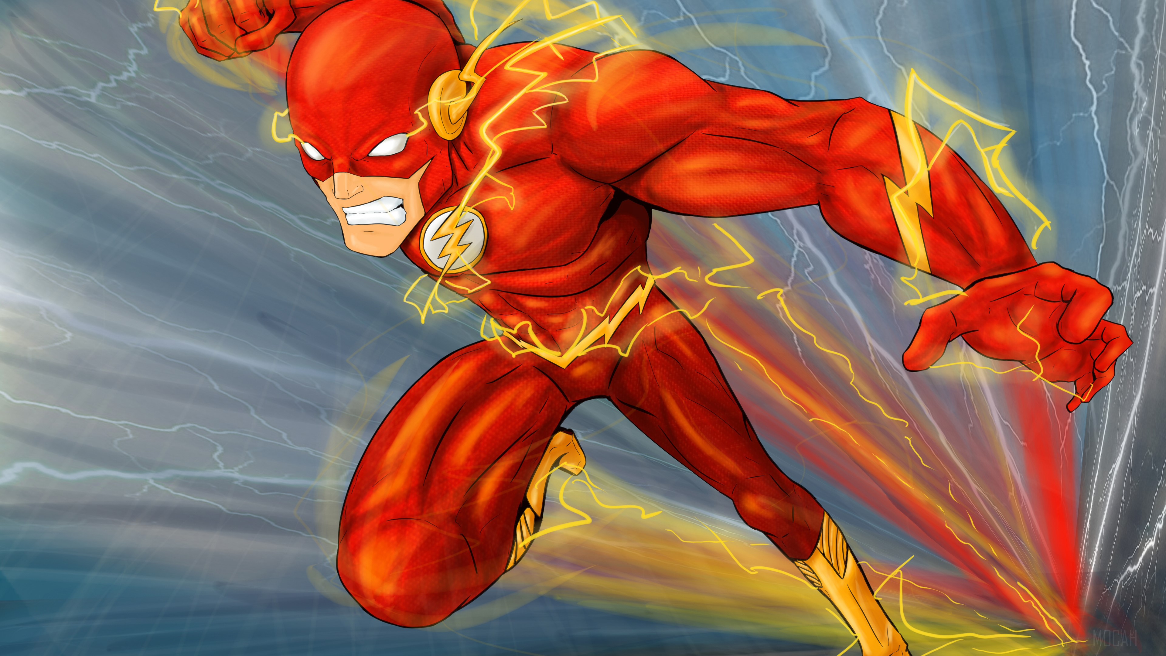 The Flash Digital Art 4K HD Wallpaper
