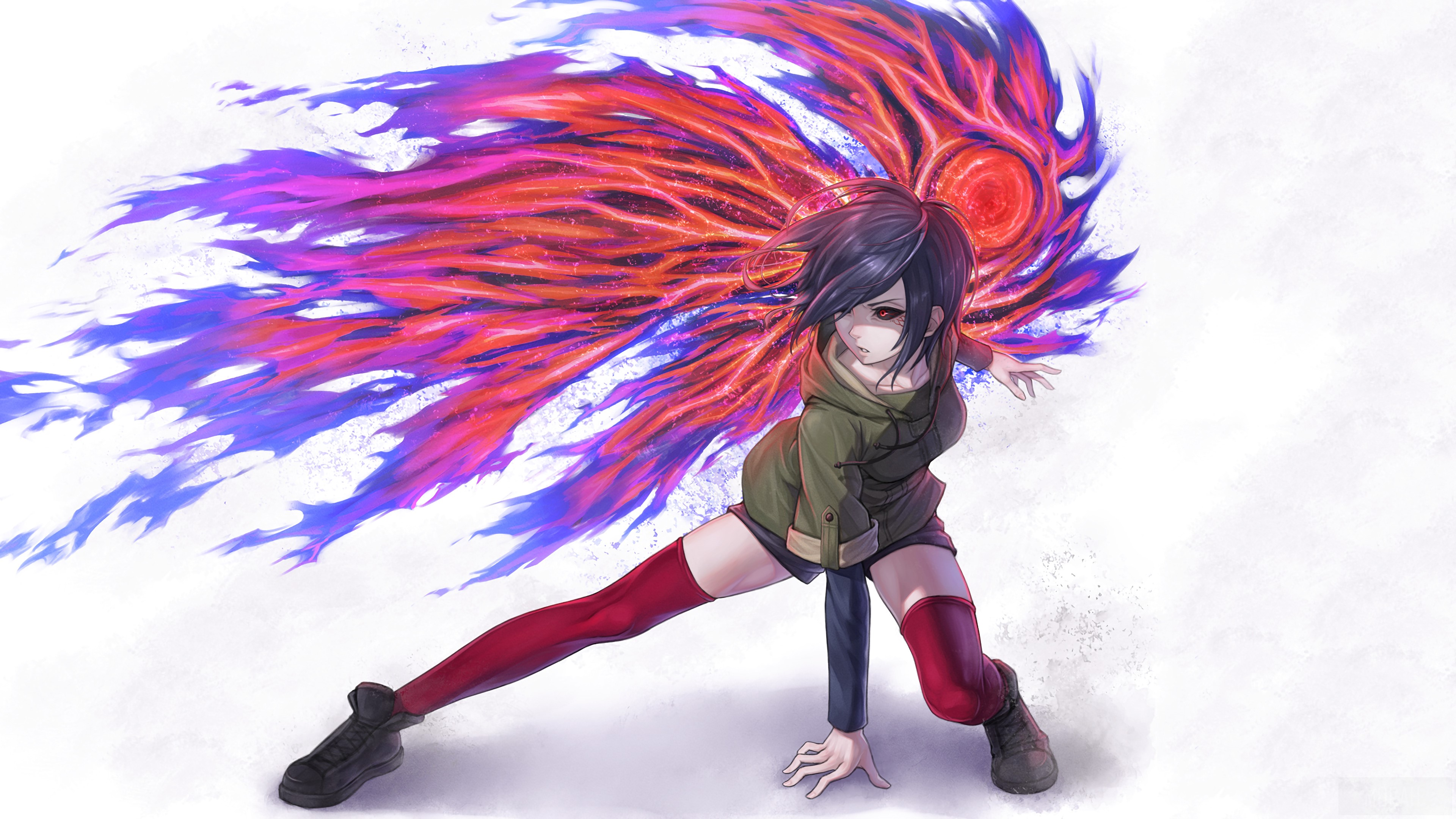 Touka Kirishima from Tokyo Ghoul 4K HD Wallpaper