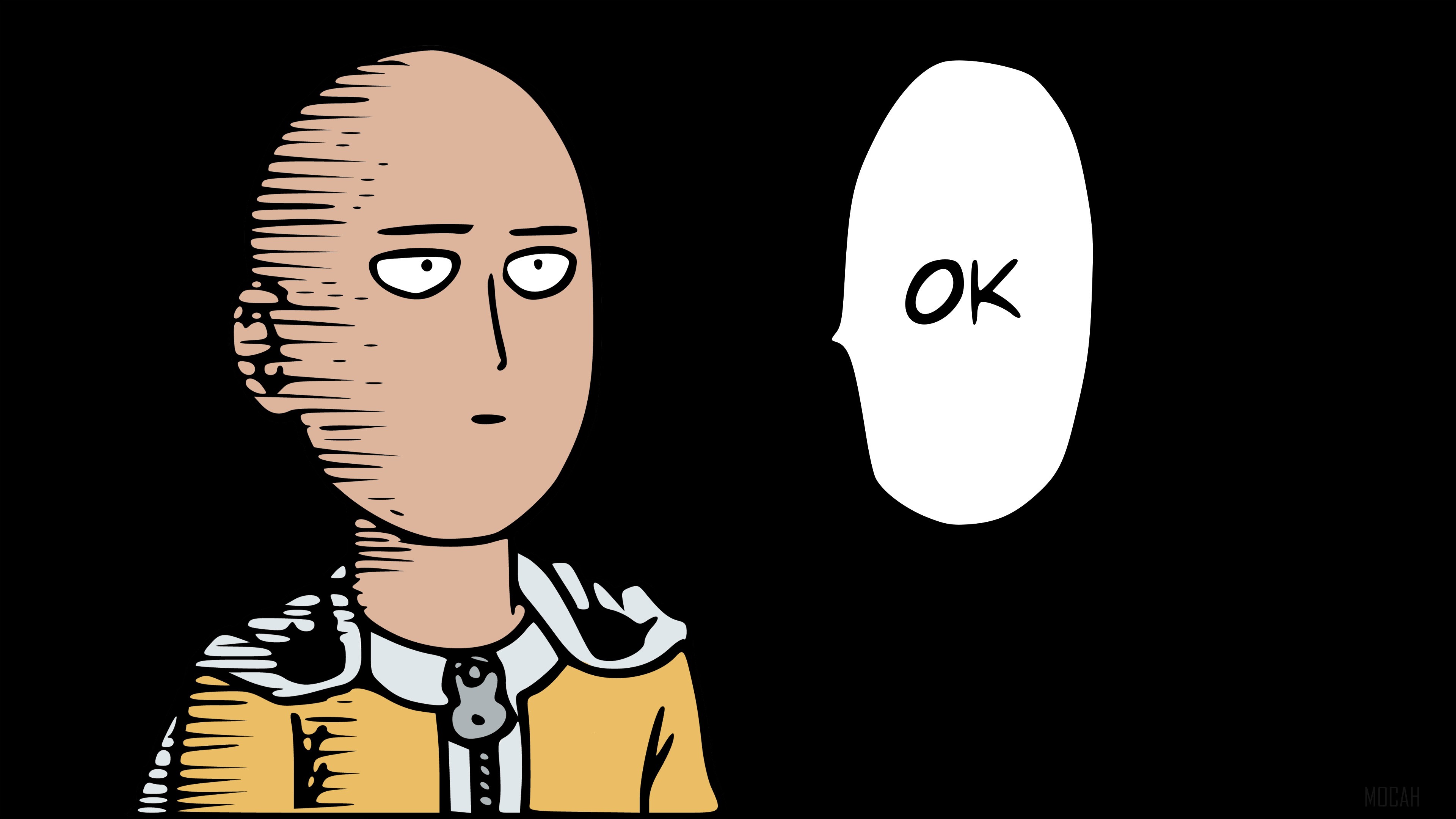 Saitama from One Punch Man saying OK HD Wallpaper