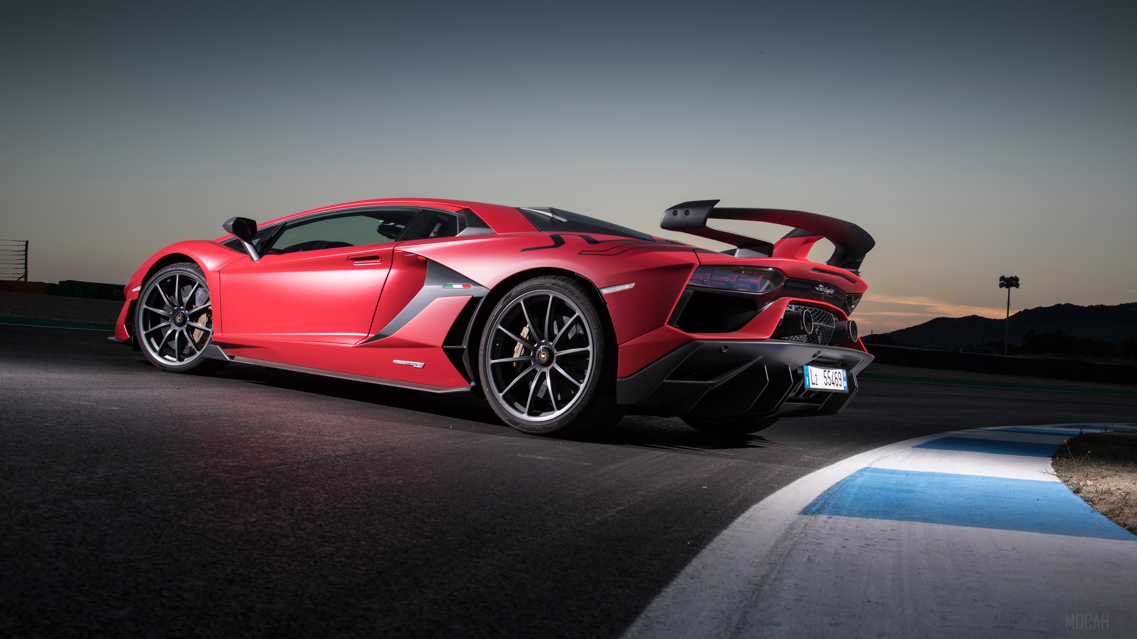 Lamborghini Aventador SVJ 4K Rear View HD Wallpaper