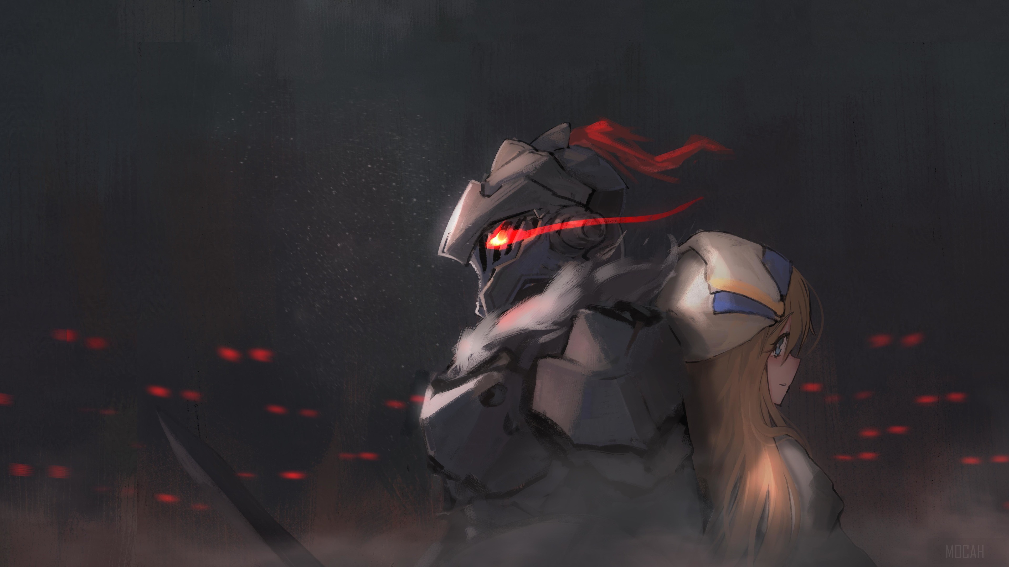 Goblin Slayer and Priestess in 4K HD Wallpaper