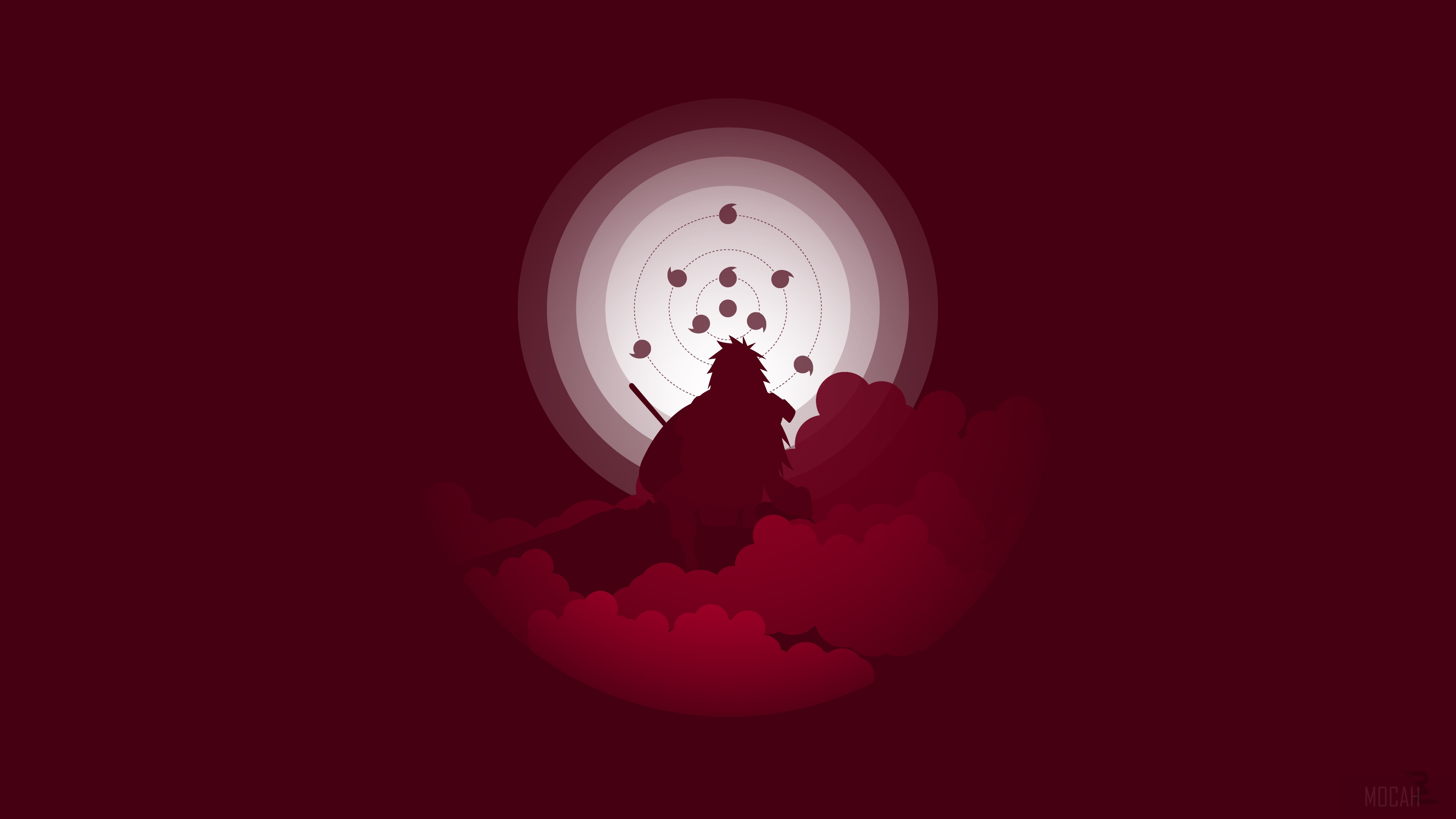 Madara Uchiha from Naruto Shippuden Minimalist 4K HD Wallpaper