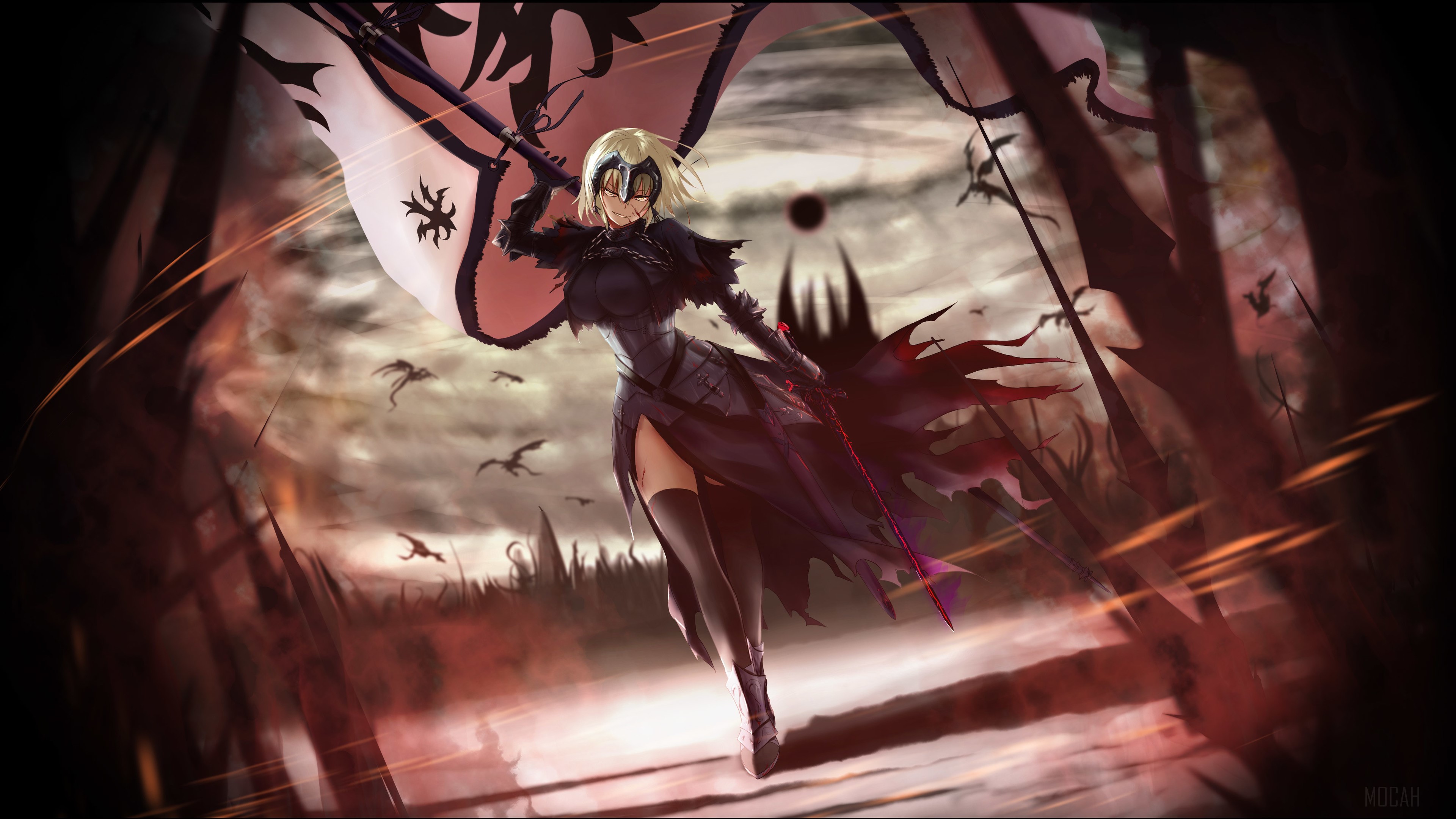 Jeanne d'Arc Alter from Fate/Grand Order 4K HD Wallpaper