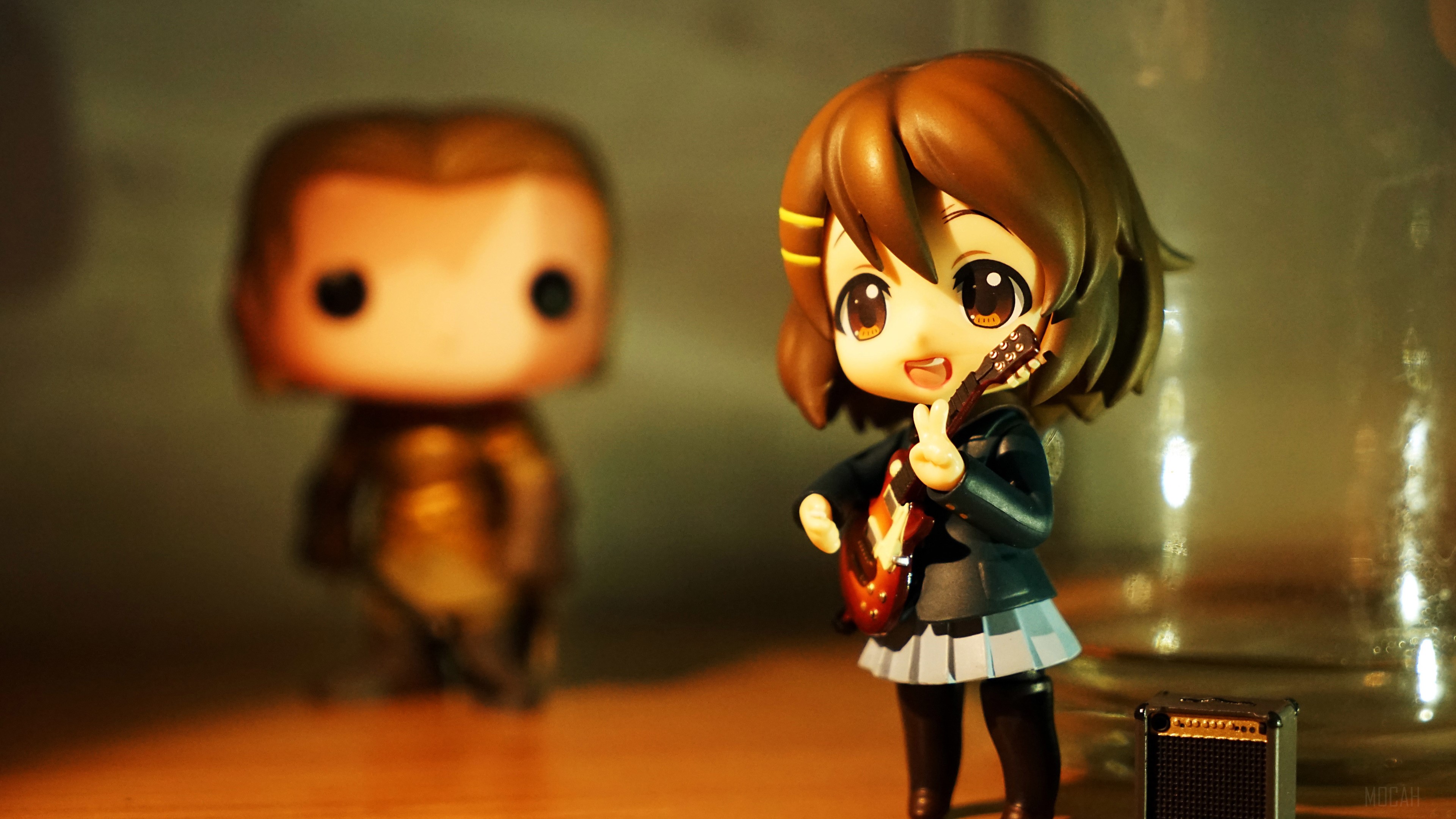 Anime girl with guitar and amplifier HD Wallpaper