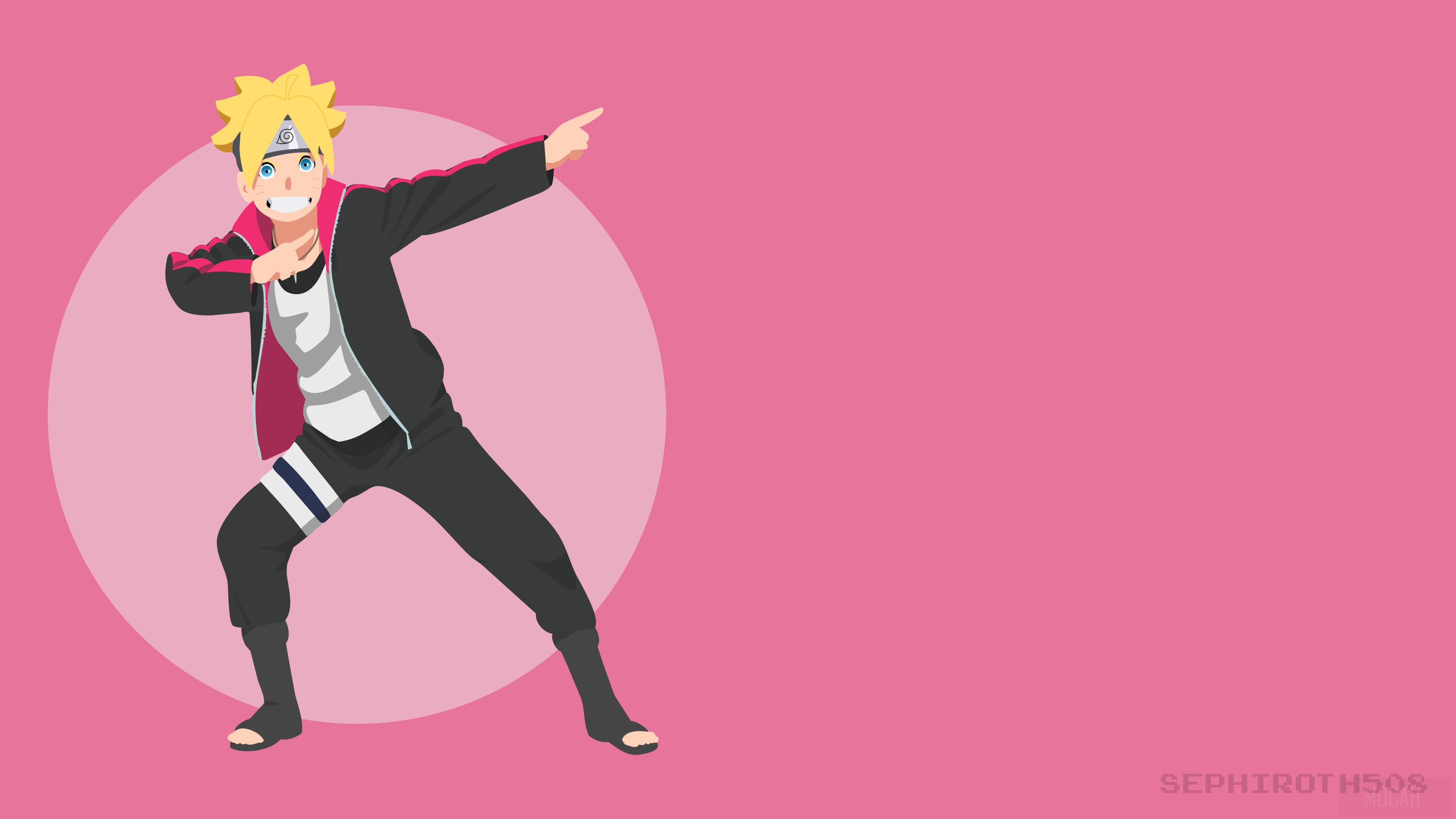 Boruto Uzumaki from Naruto Minimalism 4K HD Wallpaper