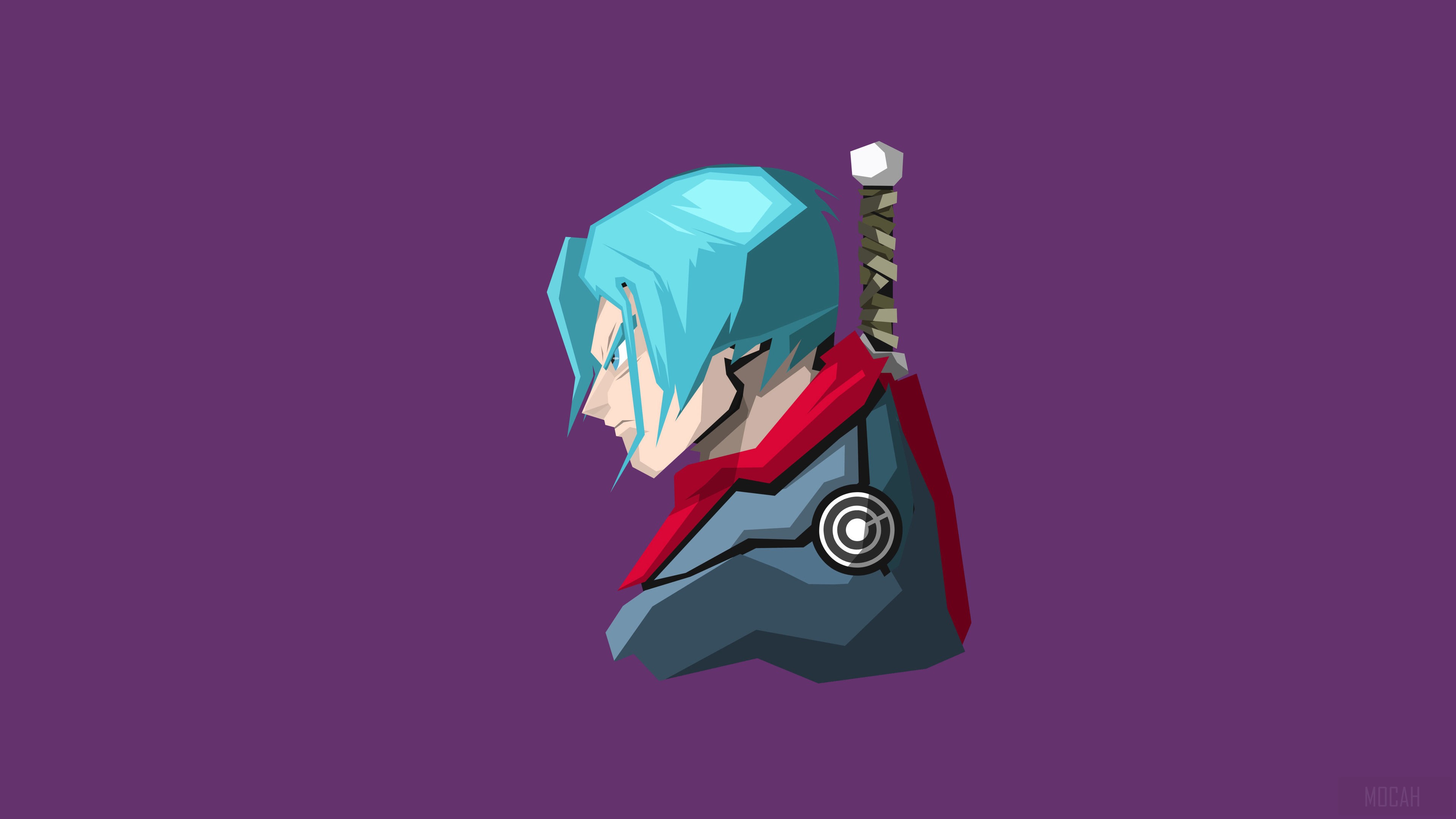 Trunks from Dragon Ball Super Minimalist Art 4K HD Wallpaper