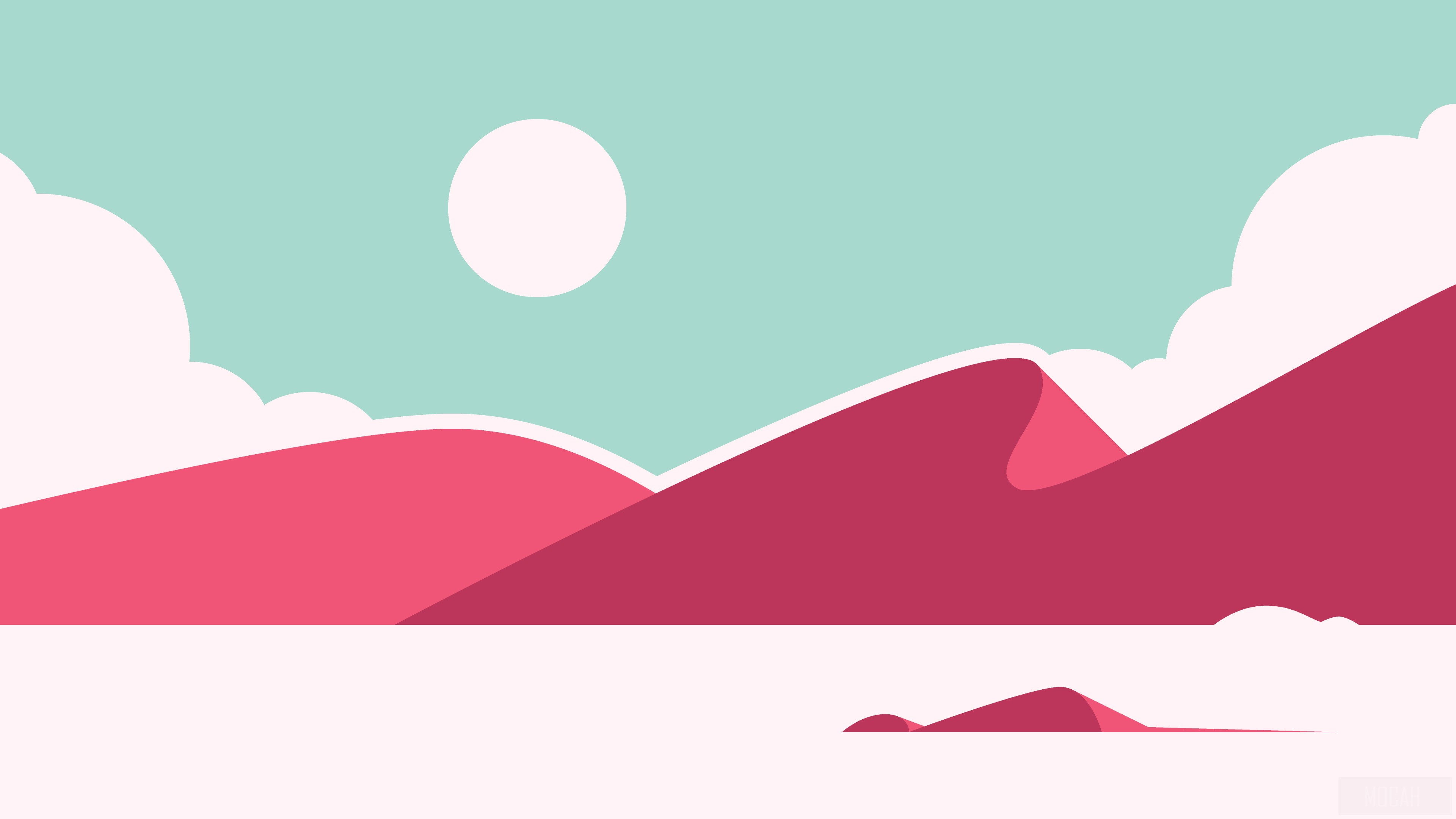 Minimalistic High Contrast Desert Dunes 4K HD Wallpaper