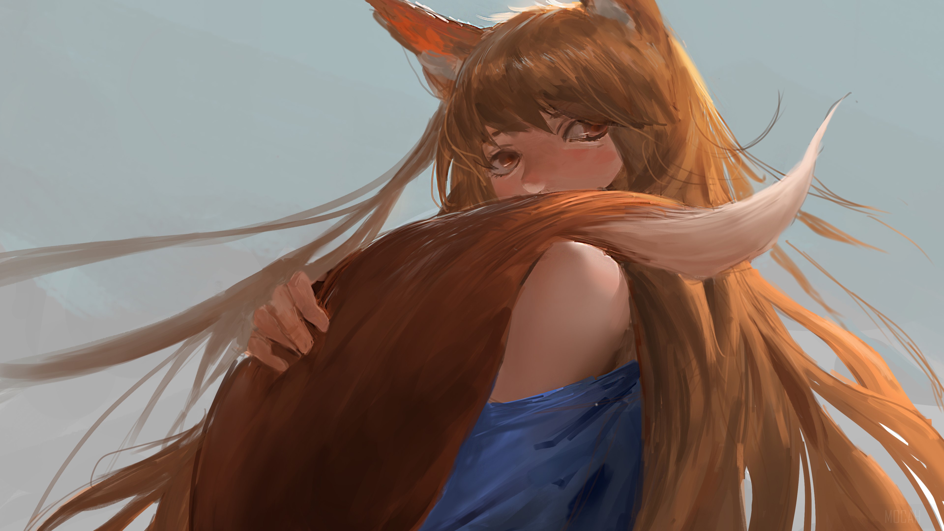 Holo from Spice and Wolf 4K HD Wallpaper