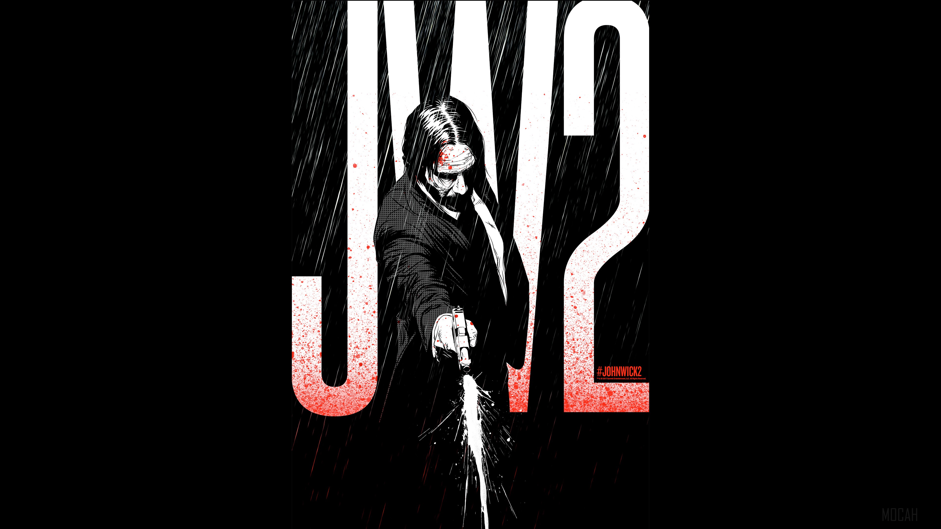 John Wick 2 Illustrated HD Wallpaper