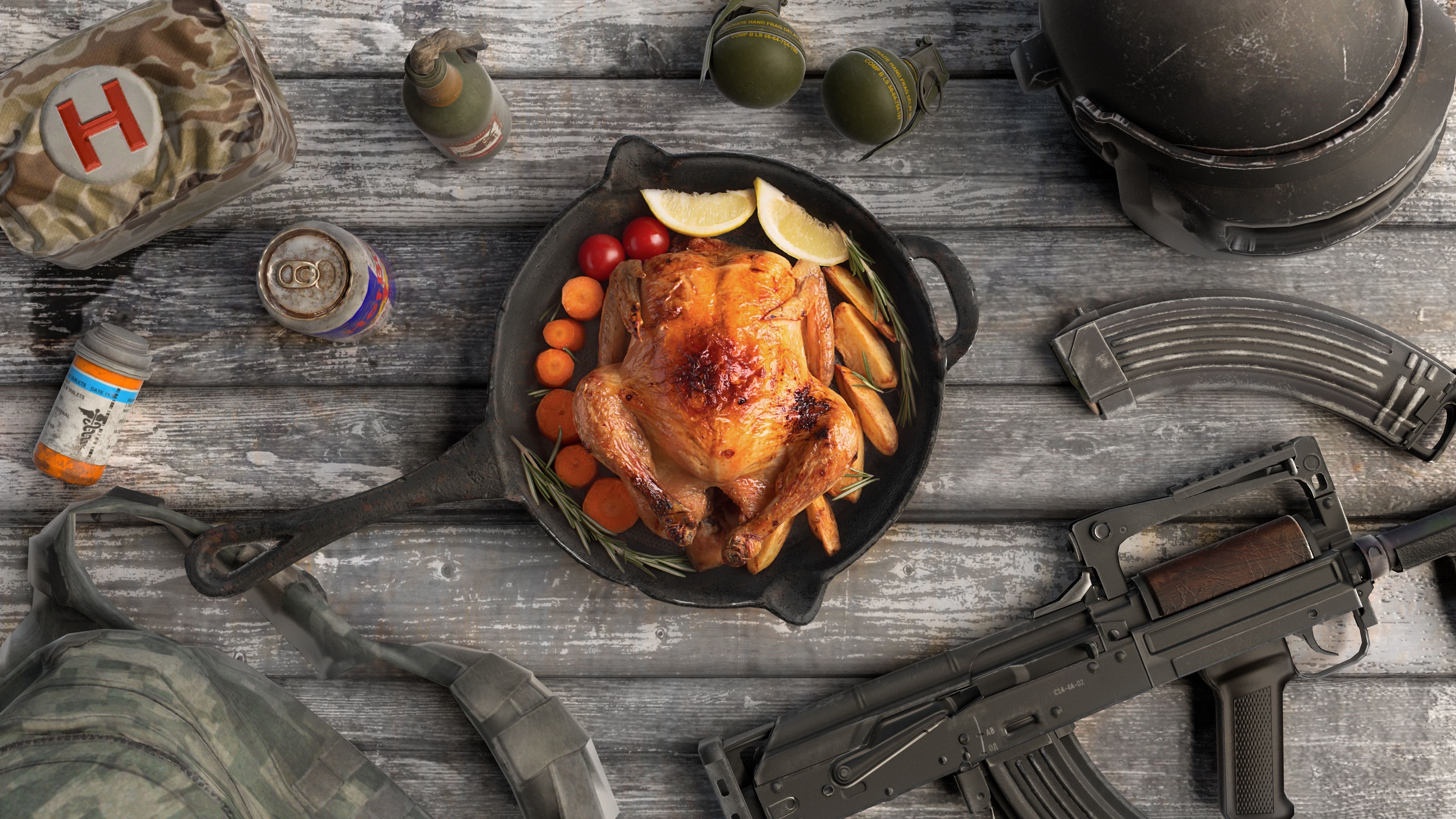 Player Unknown's Battlegrounds (PUBG) 4K Chicken Dinner HD Wallpaper
