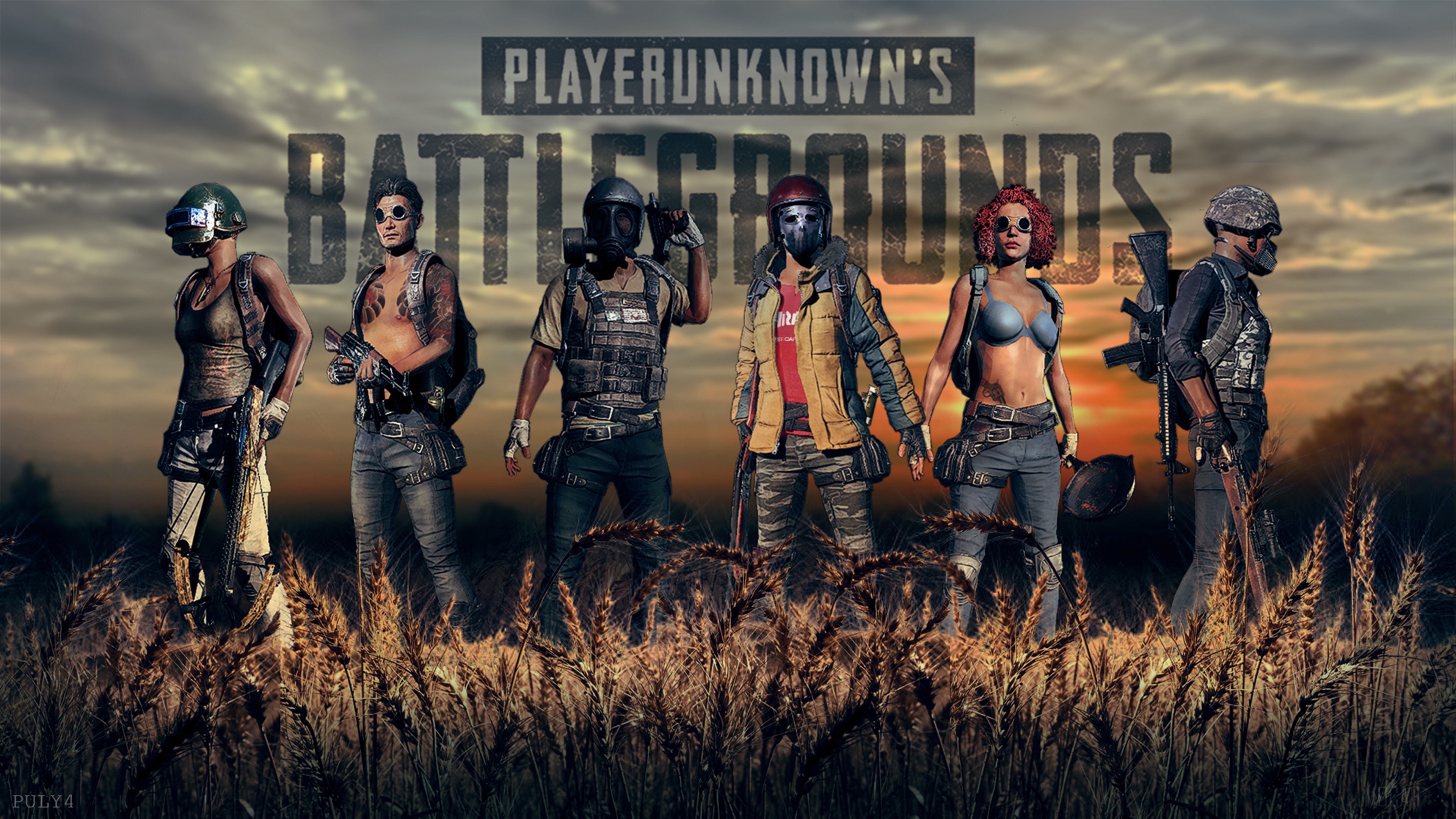 PlayerUnknown's Battlegrounds characters in 4K HD Wallpaper