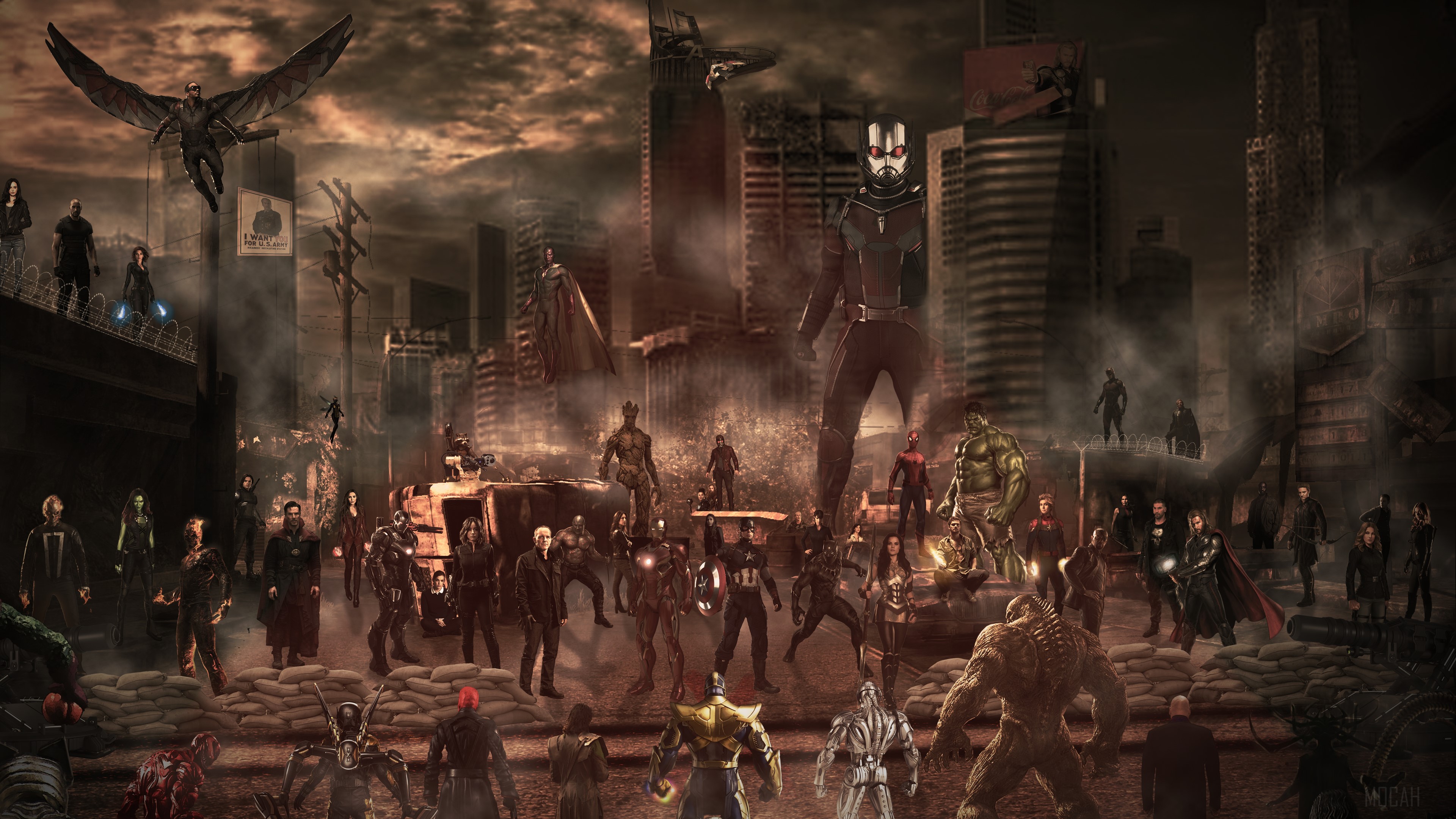 Avengers Heroes Vs Villains HD Wallpaper