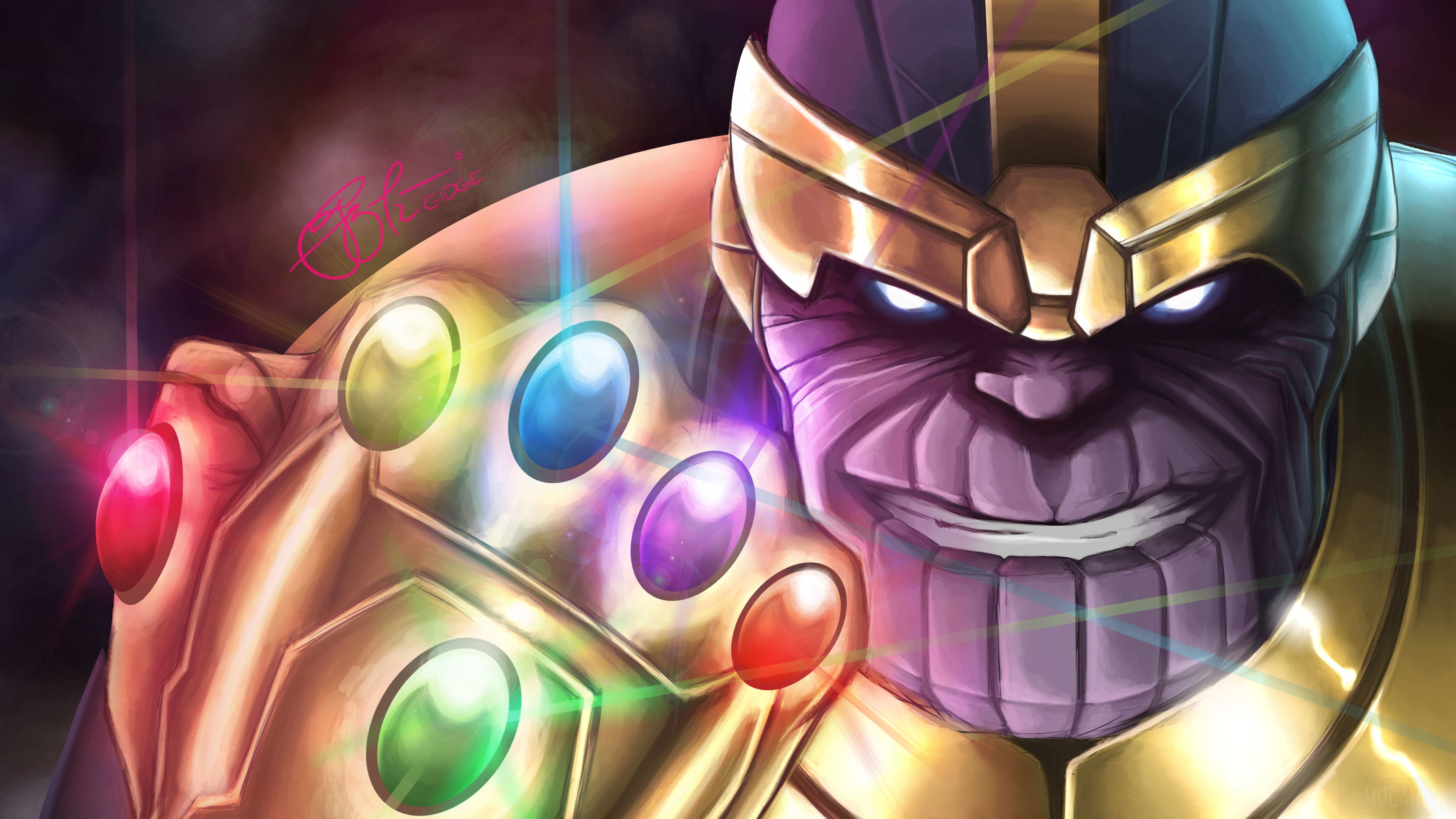 Thanos with the Infinity Gauntlet 4K HD Wallpaper