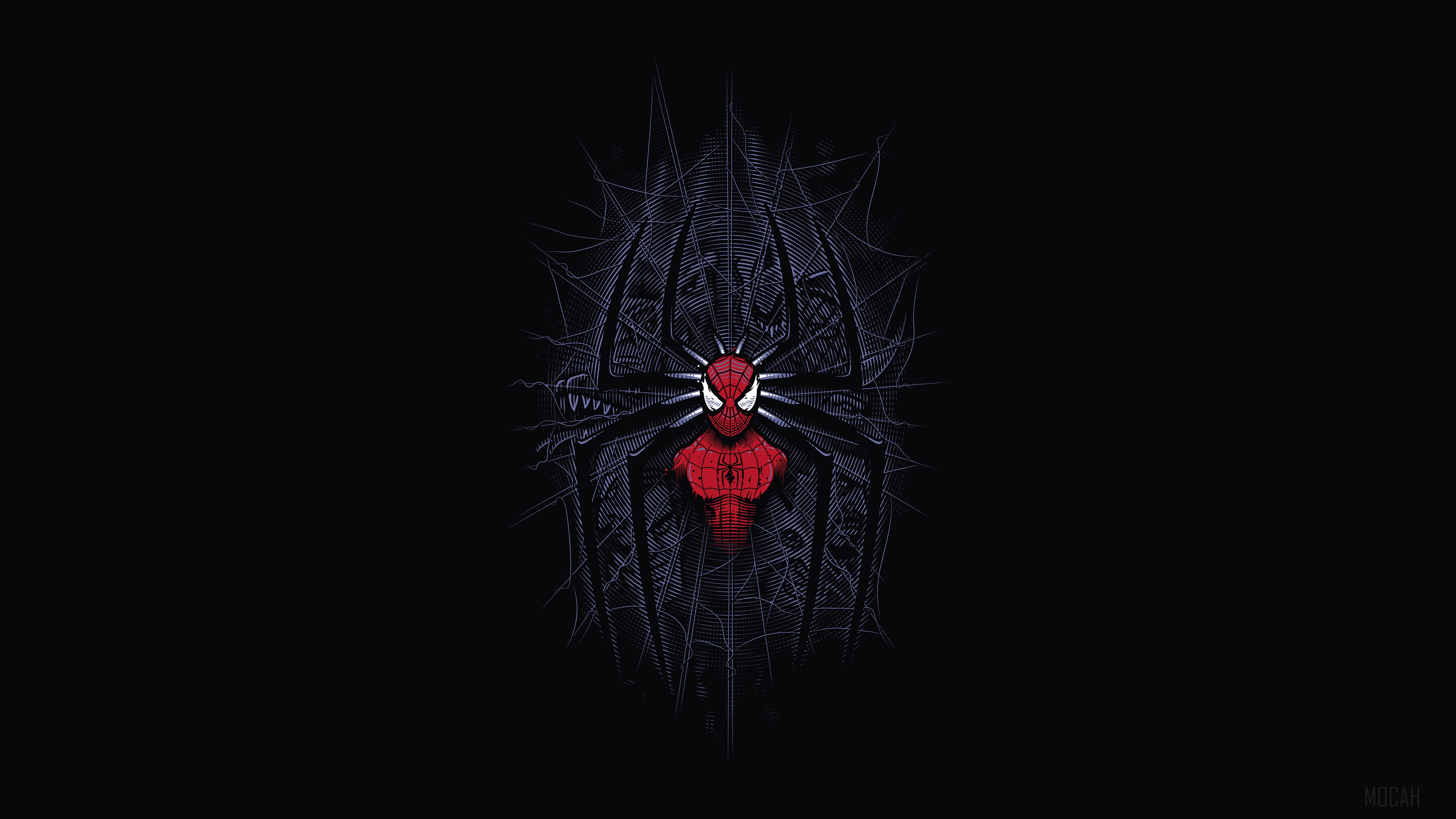 Spiderman Minimalist Digital Art HD Wallpaper