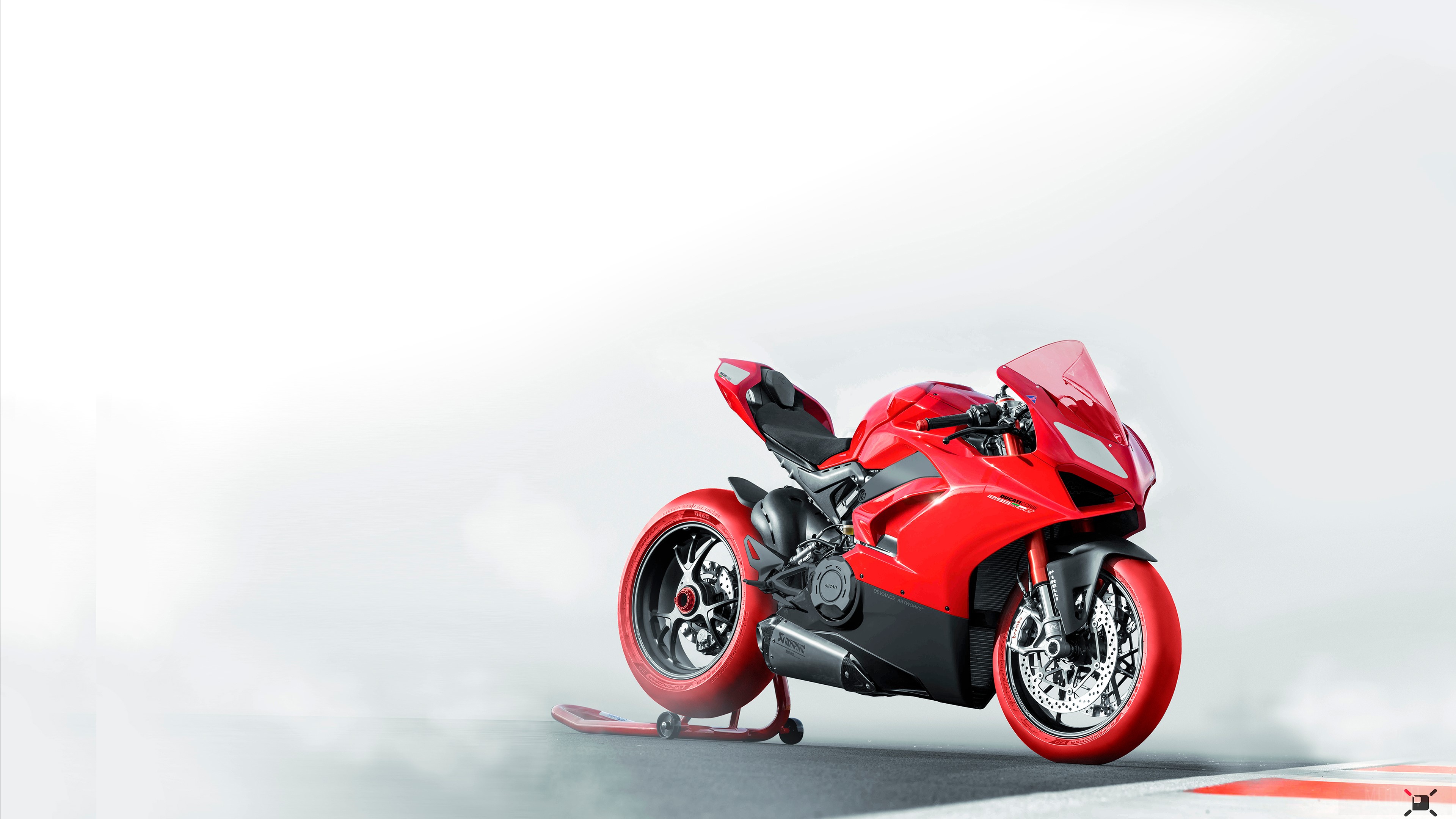 Red Ducati 1299 Panigale motorcycle HD Wallpaper