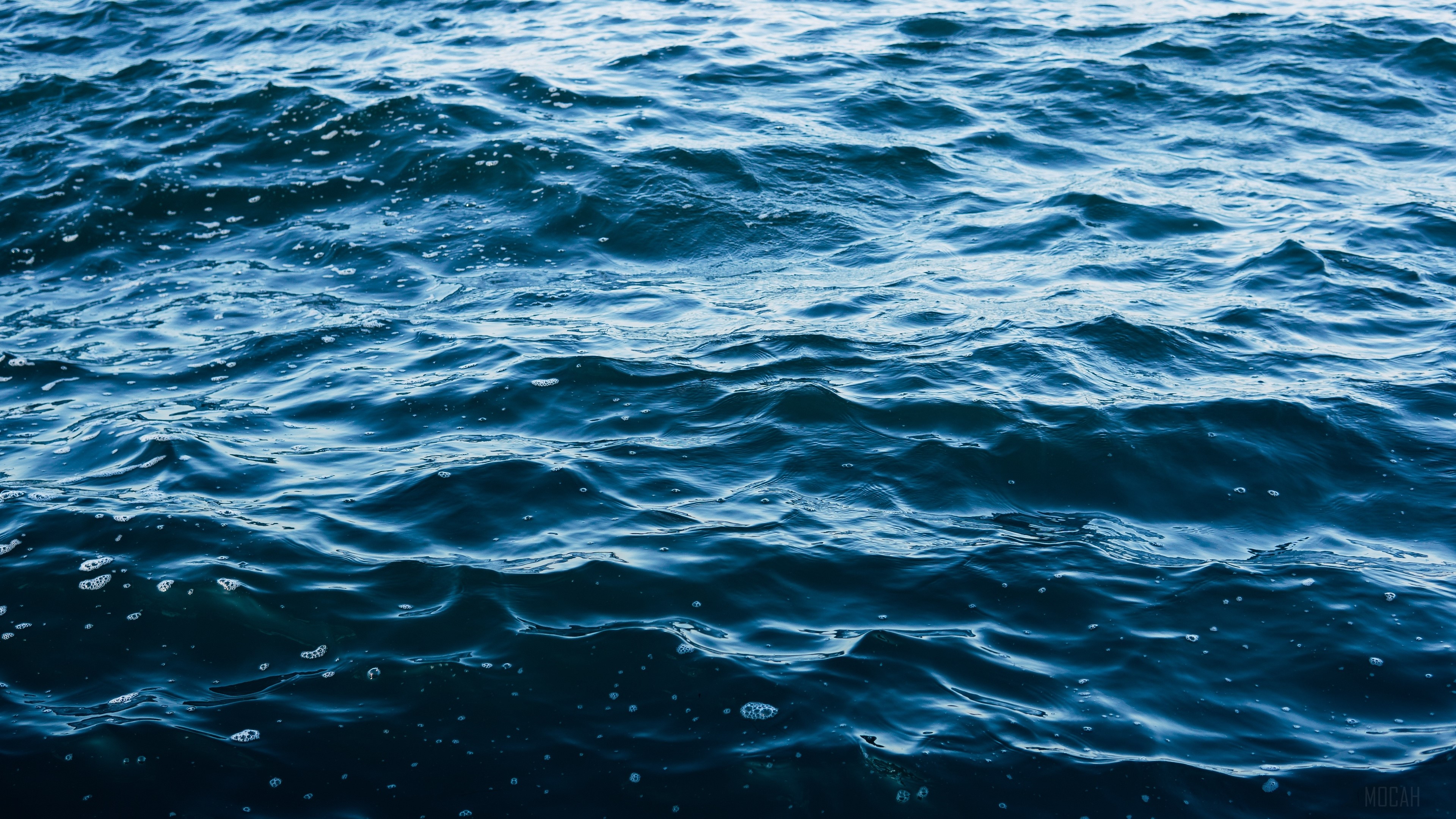 Ocean water surface with waves 4K HD Wallpaper
