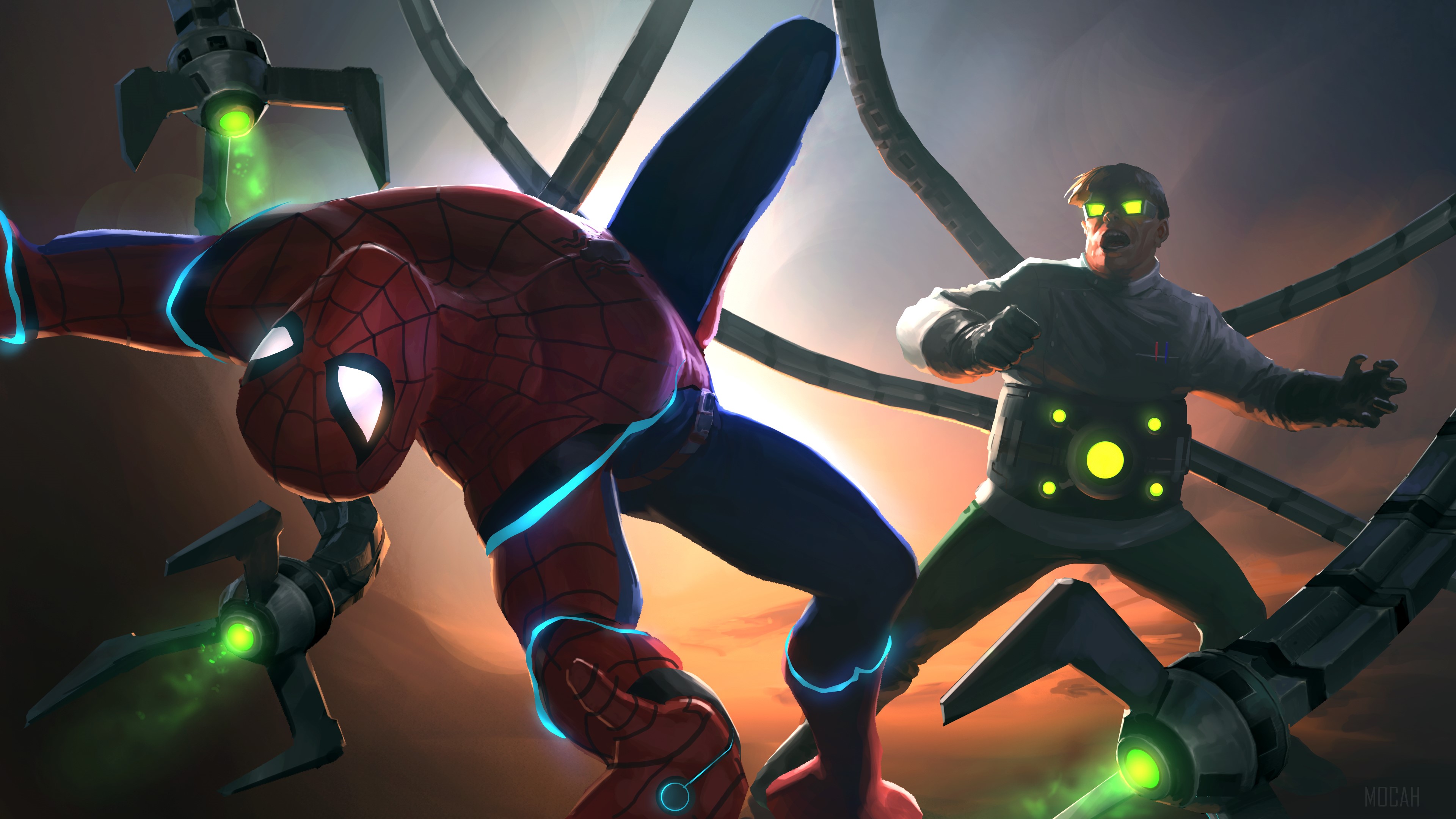 Spider-Man vs. Doctor Octopus from Contest of Champions 4K HD Wallpaper