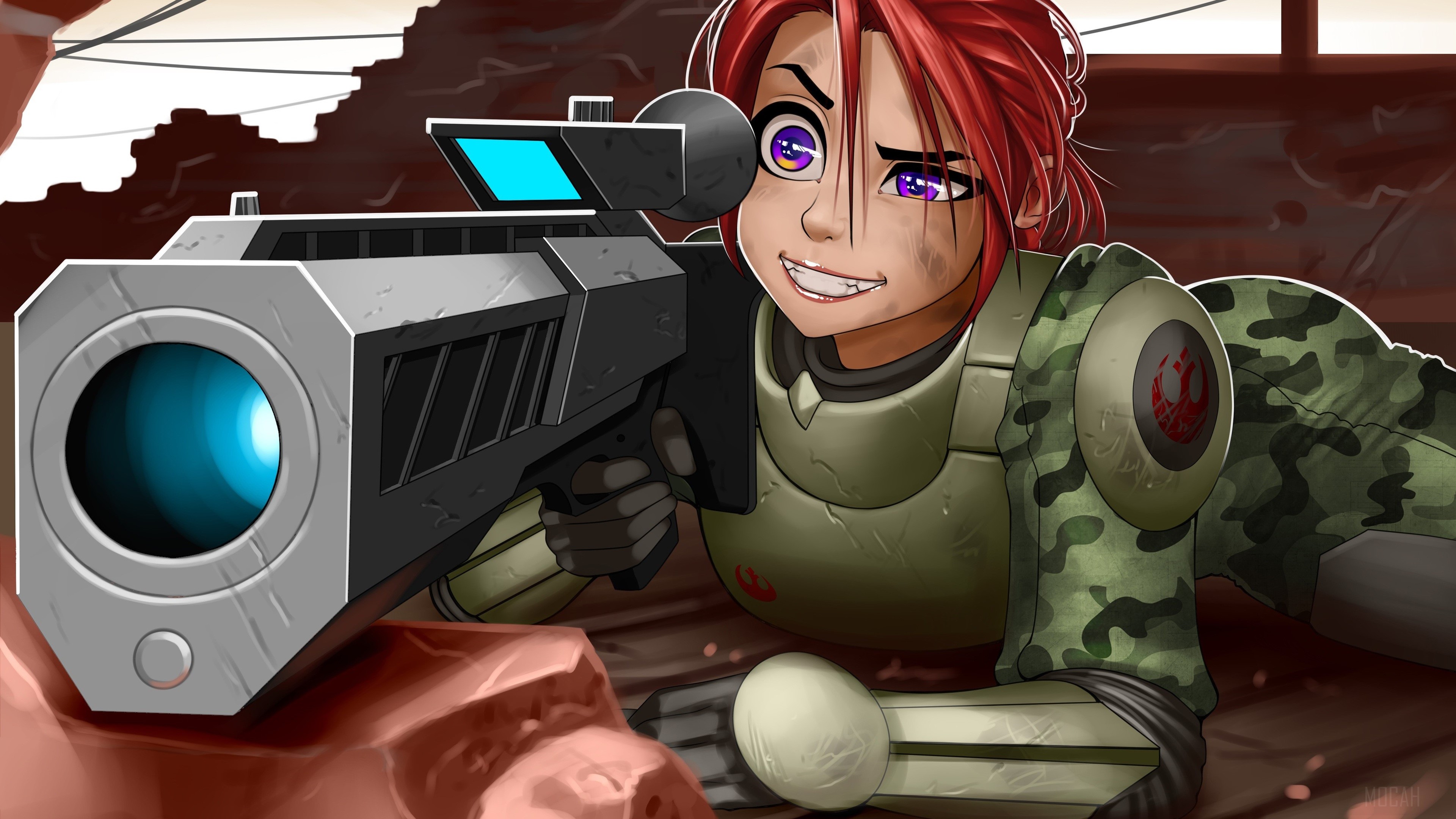 Rebel Alliance Sniper Girl Artwork 4K HD Wallpaper