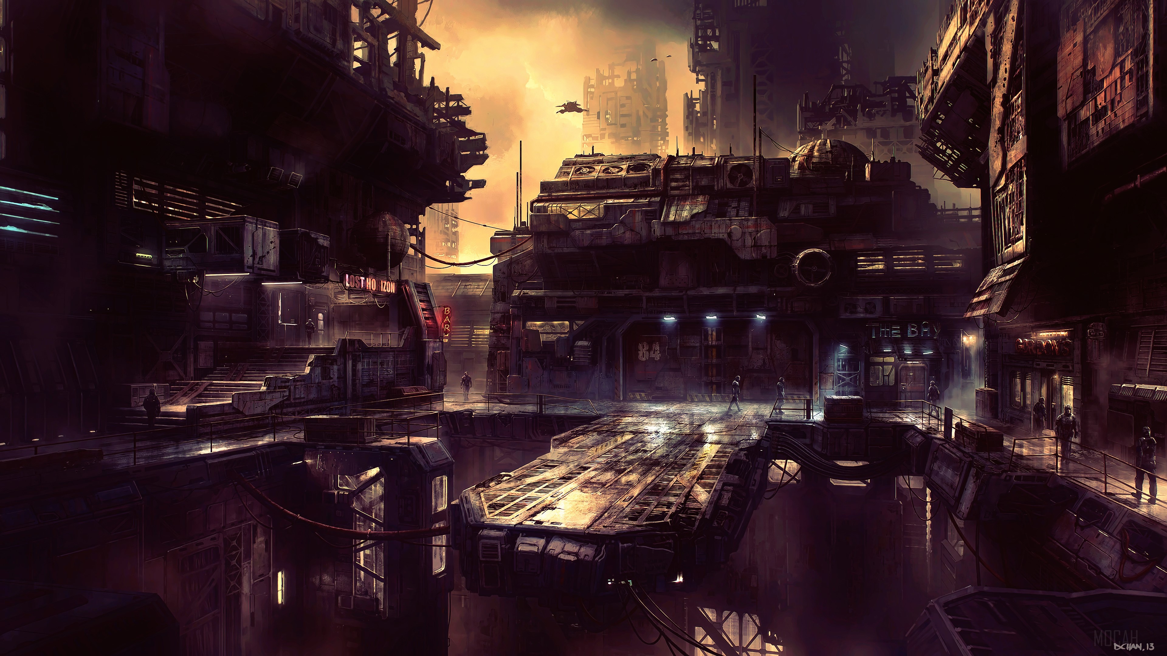 Science Fiction Future City HD Wallpaper