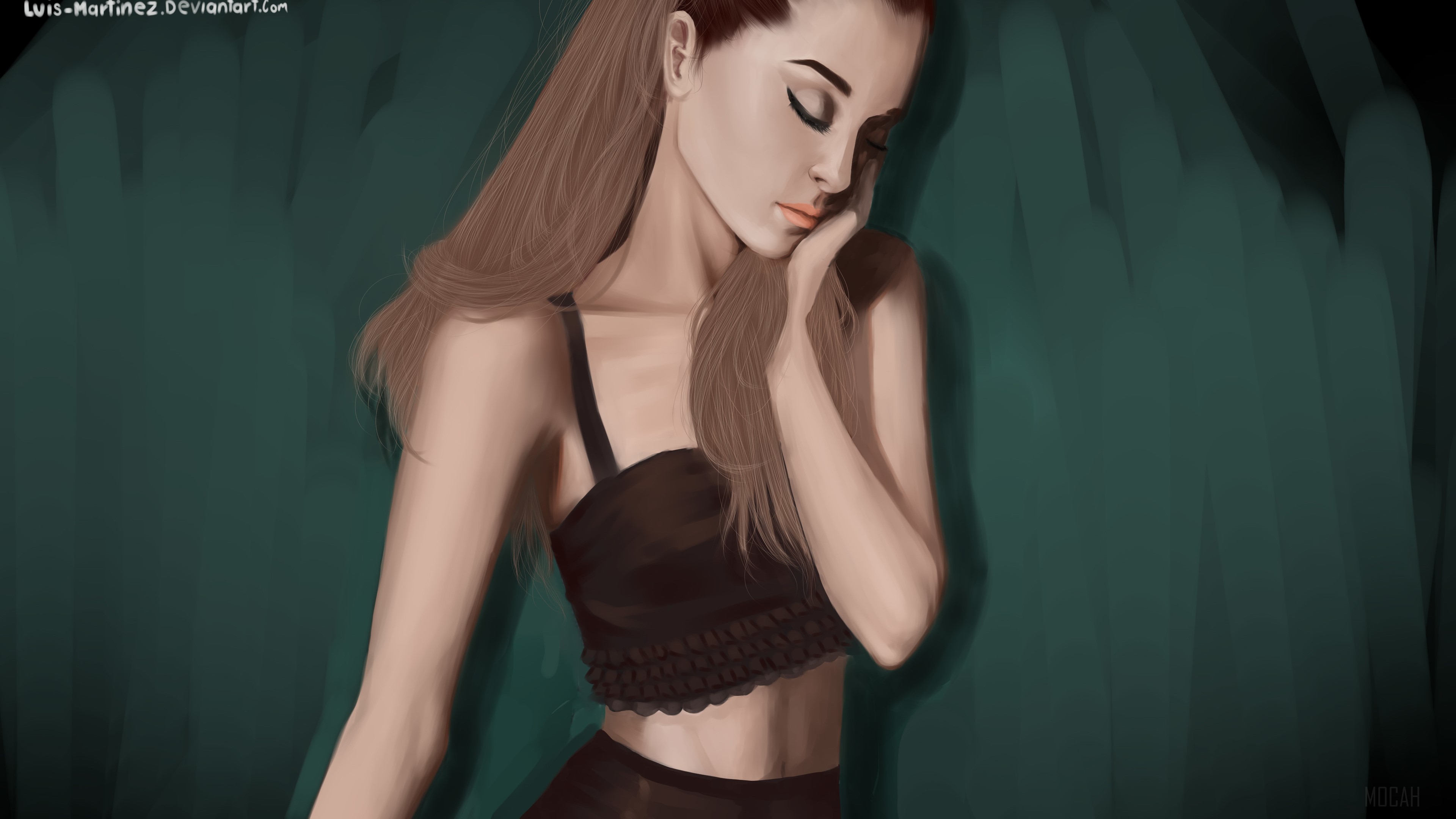 Ariana Grande Fanart HD Wallpaper
