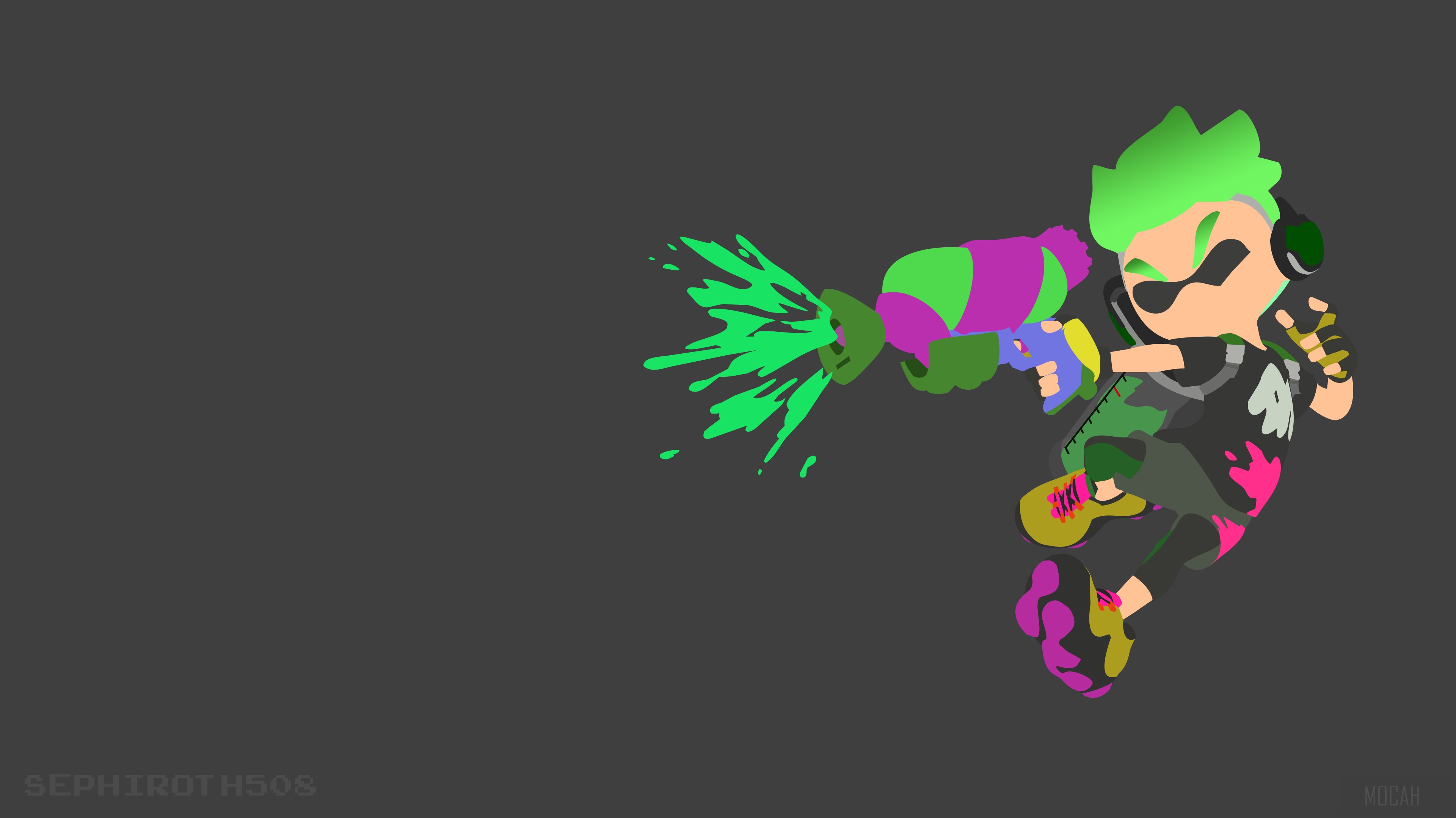Inkling with Splattershot from Splatoon 2 HD Wallpaper