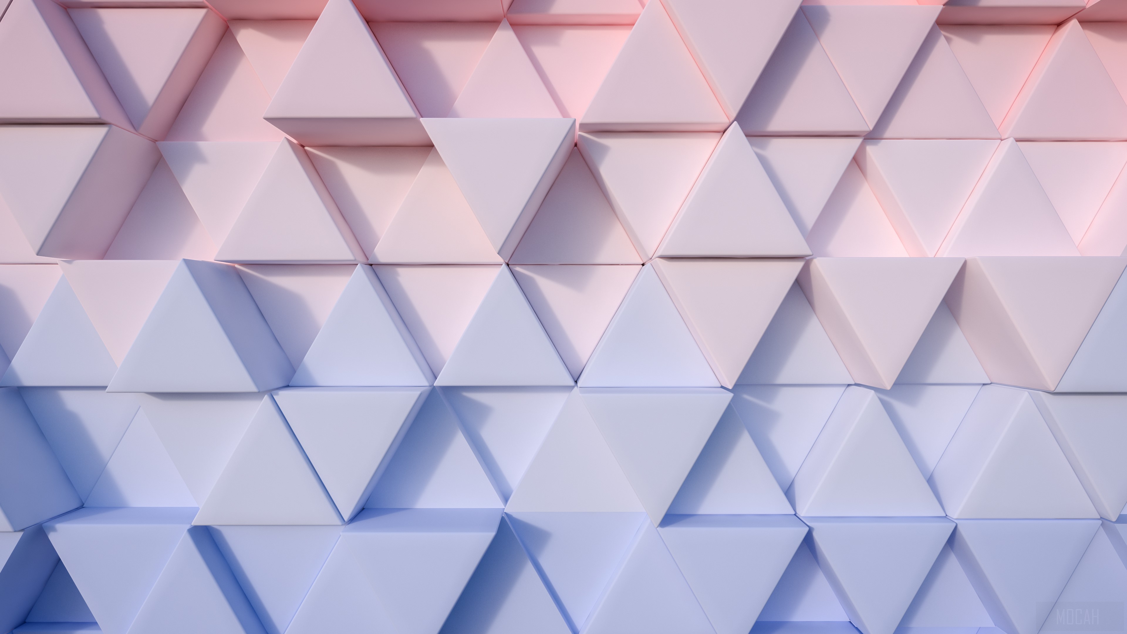 3D Pastel Triangle Pattern 4K HD Wallpaper