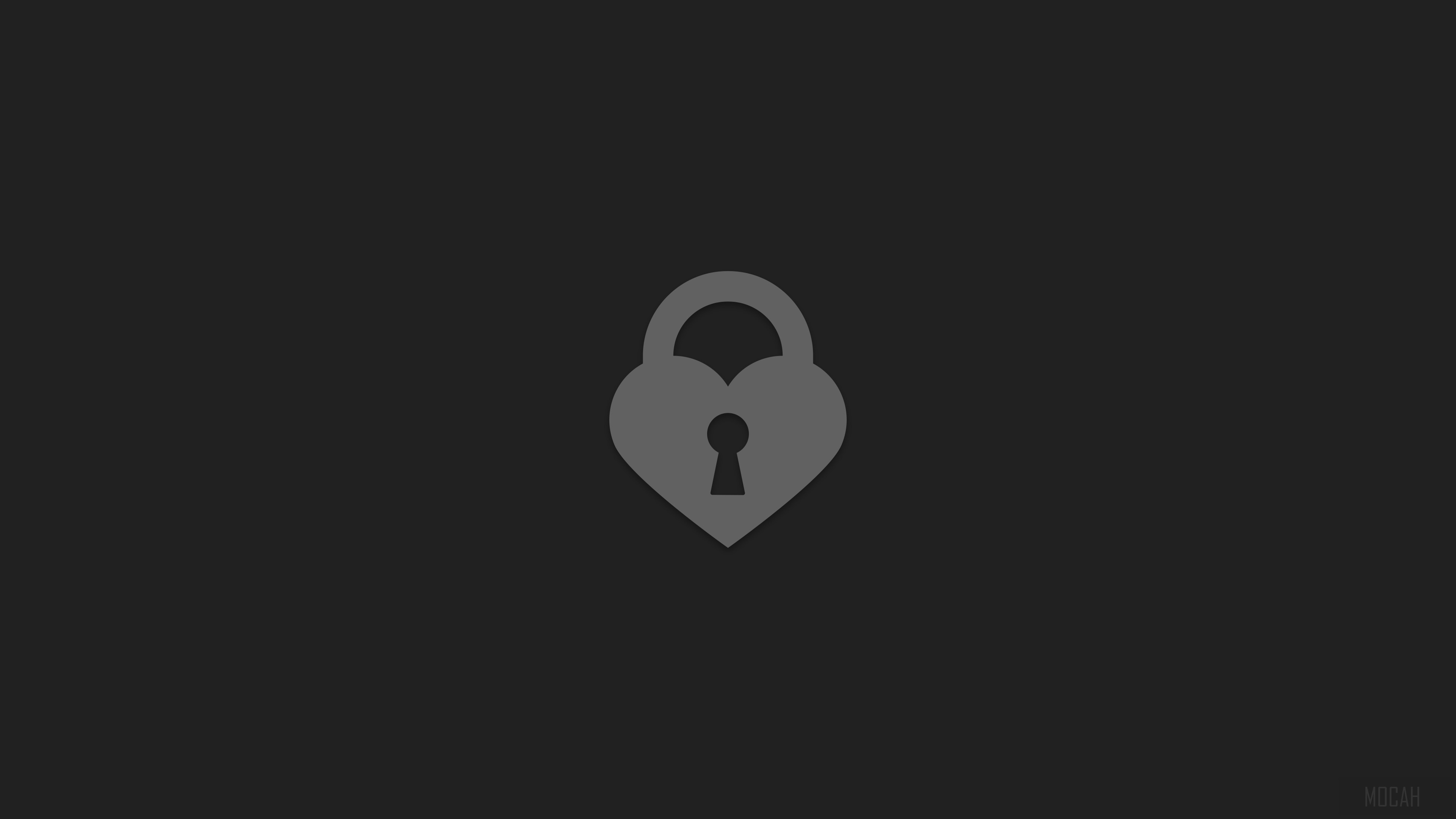 Heart Lock Minimalist HD Wallpaper