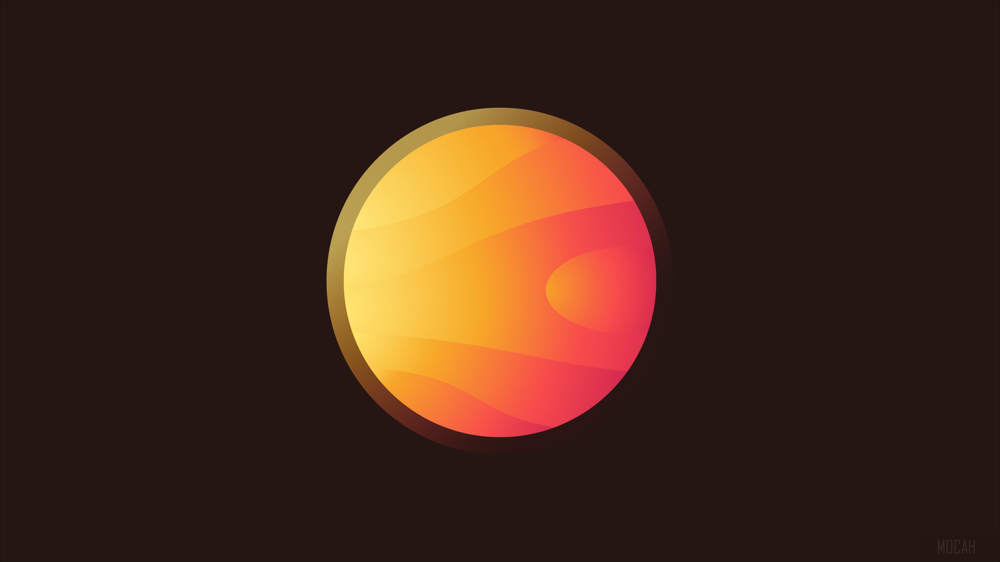 Minimalist Sun Planet 4K HD Wallpaper