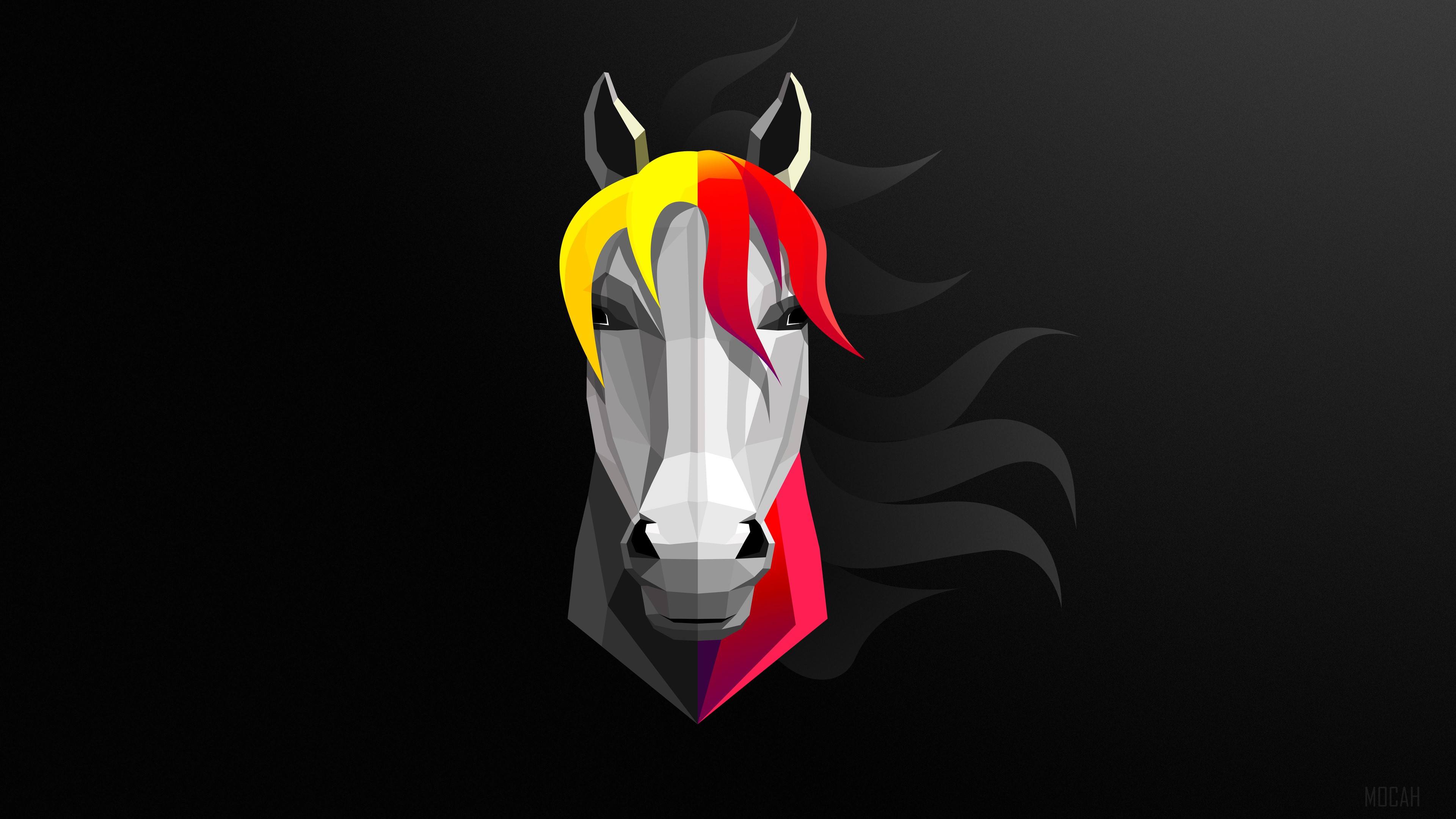 Abstract Horse Head 4K HD Wallpaper