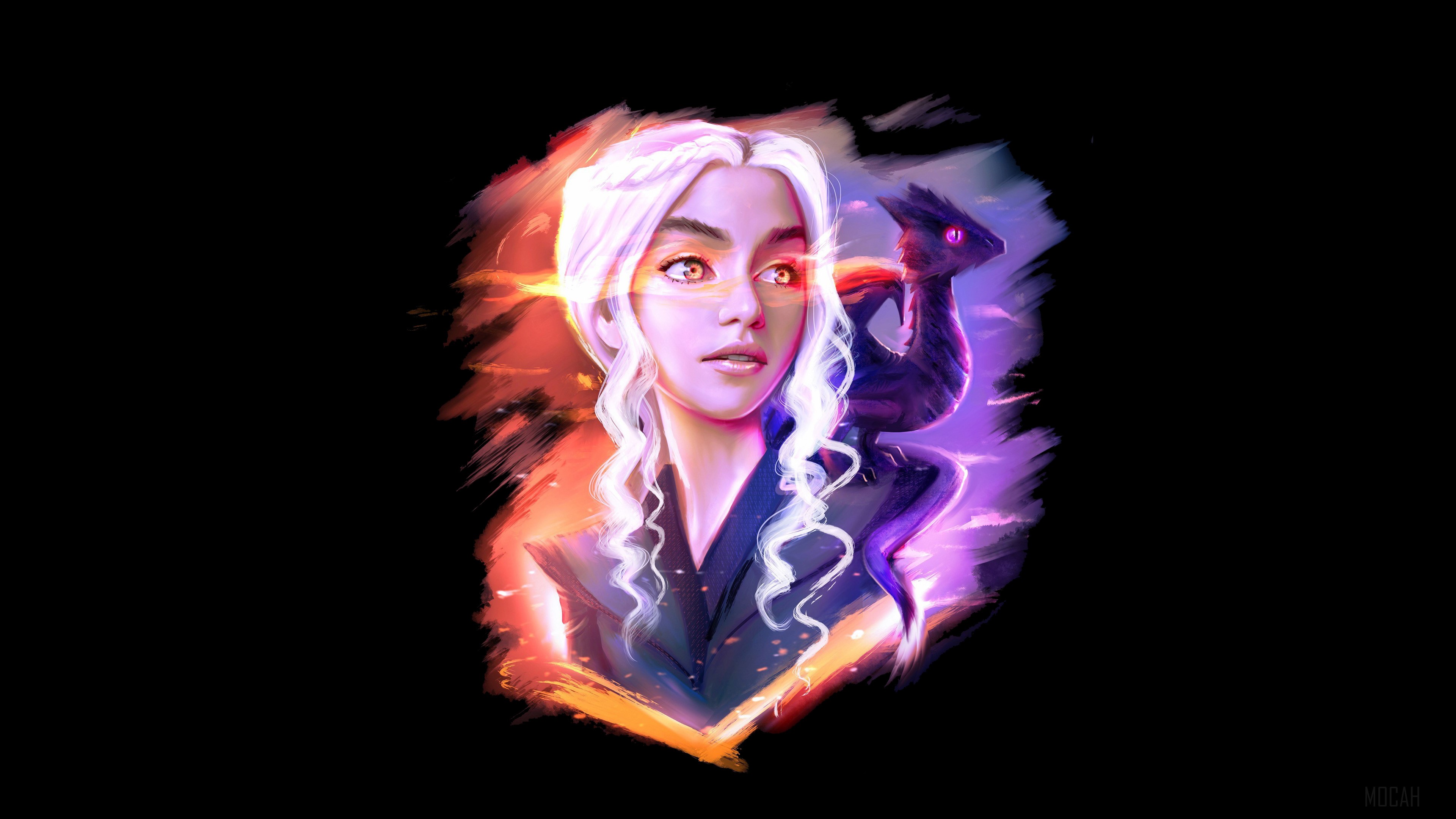 Daenerys Targaryen And Dragon Fan Art HD Wallpaper