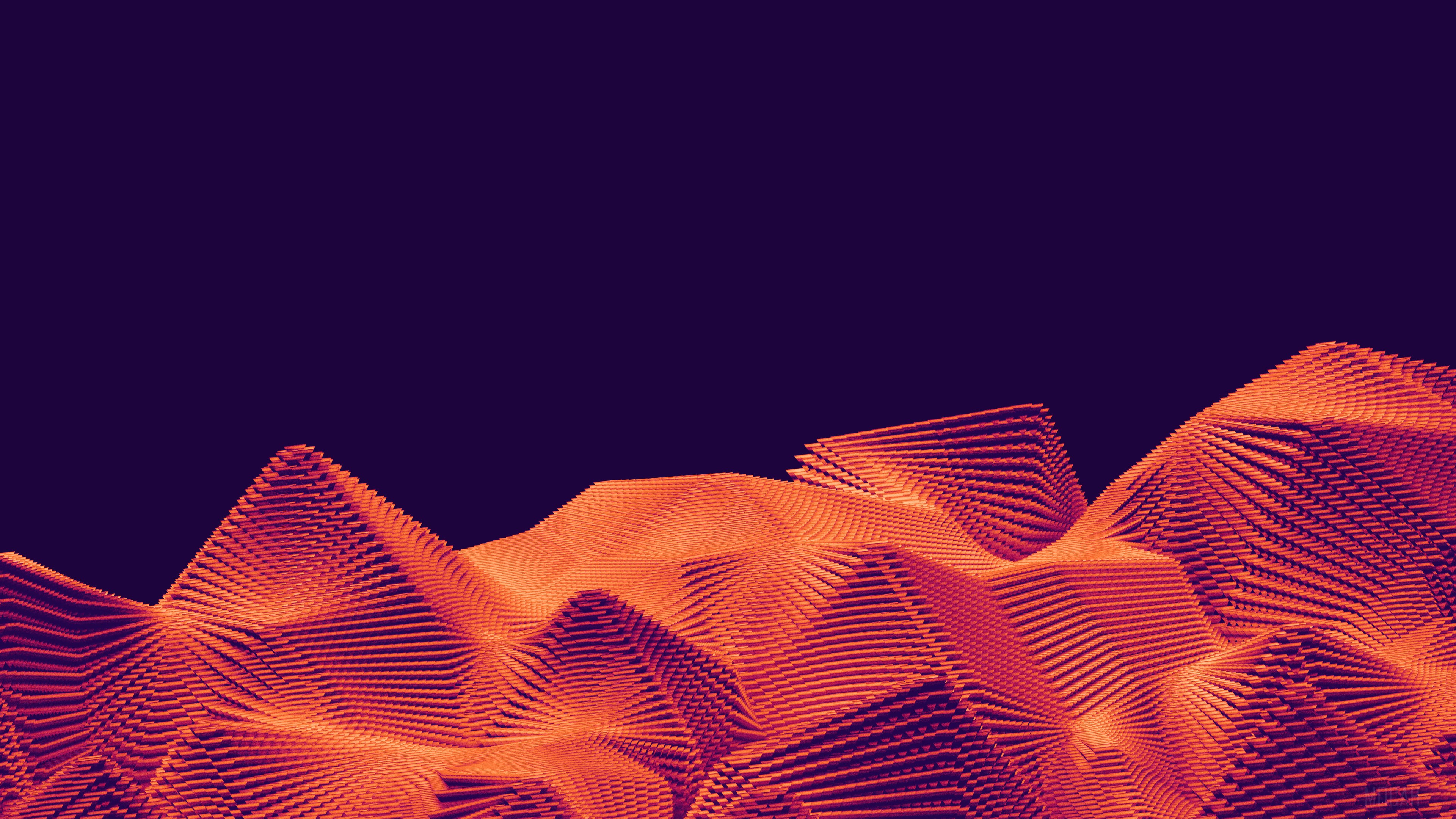 Abstract Digital Art of Mountains 4K HD Wallpaper