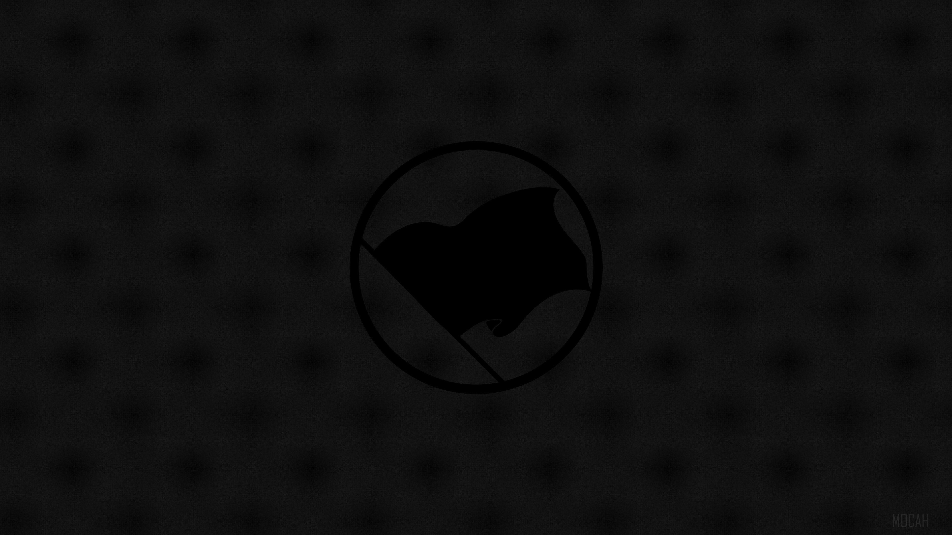 Black Flag in Circle 4K HD Wallpaper