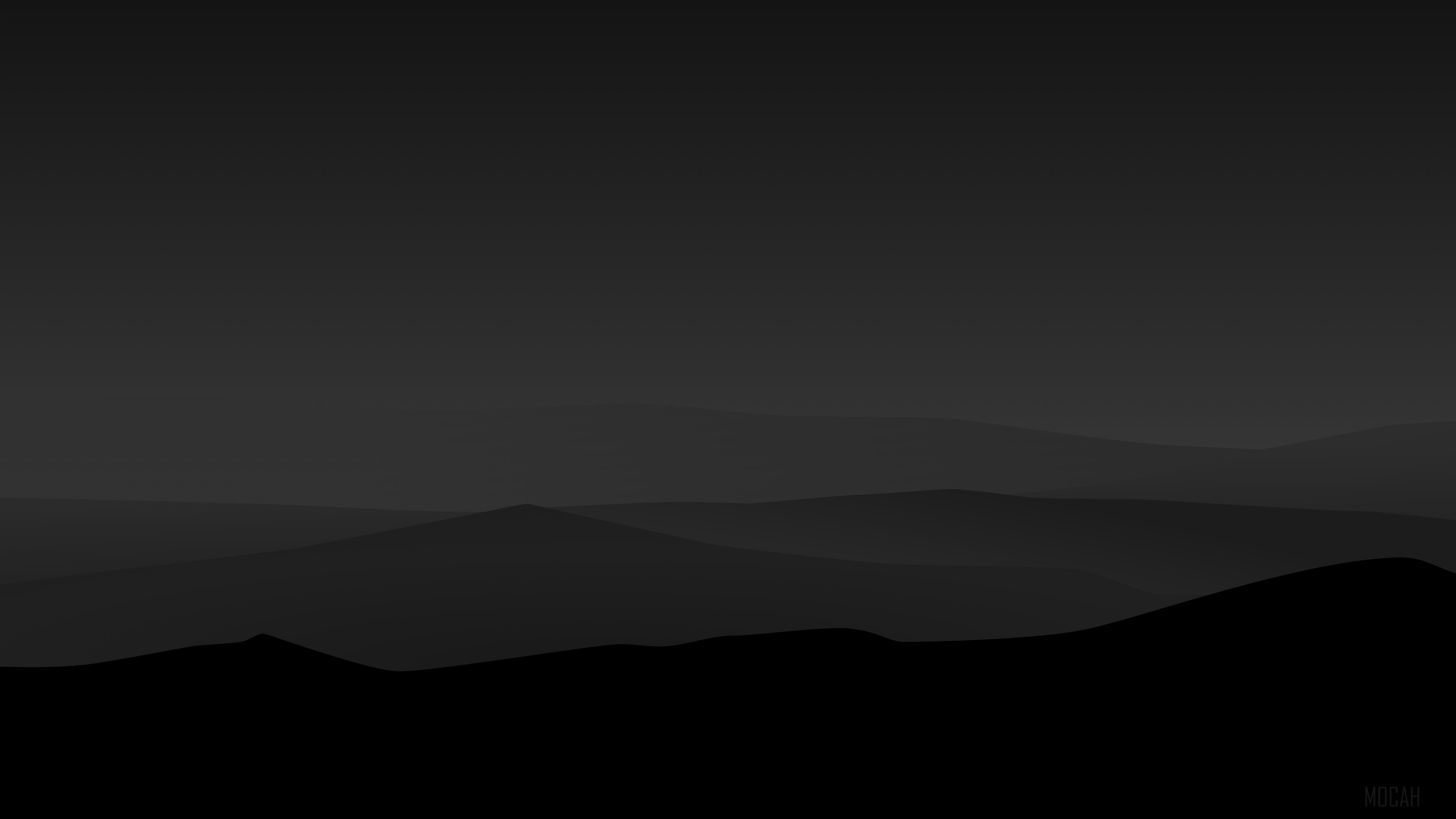Dark Night Mountains Minimalist HD Wallpaper