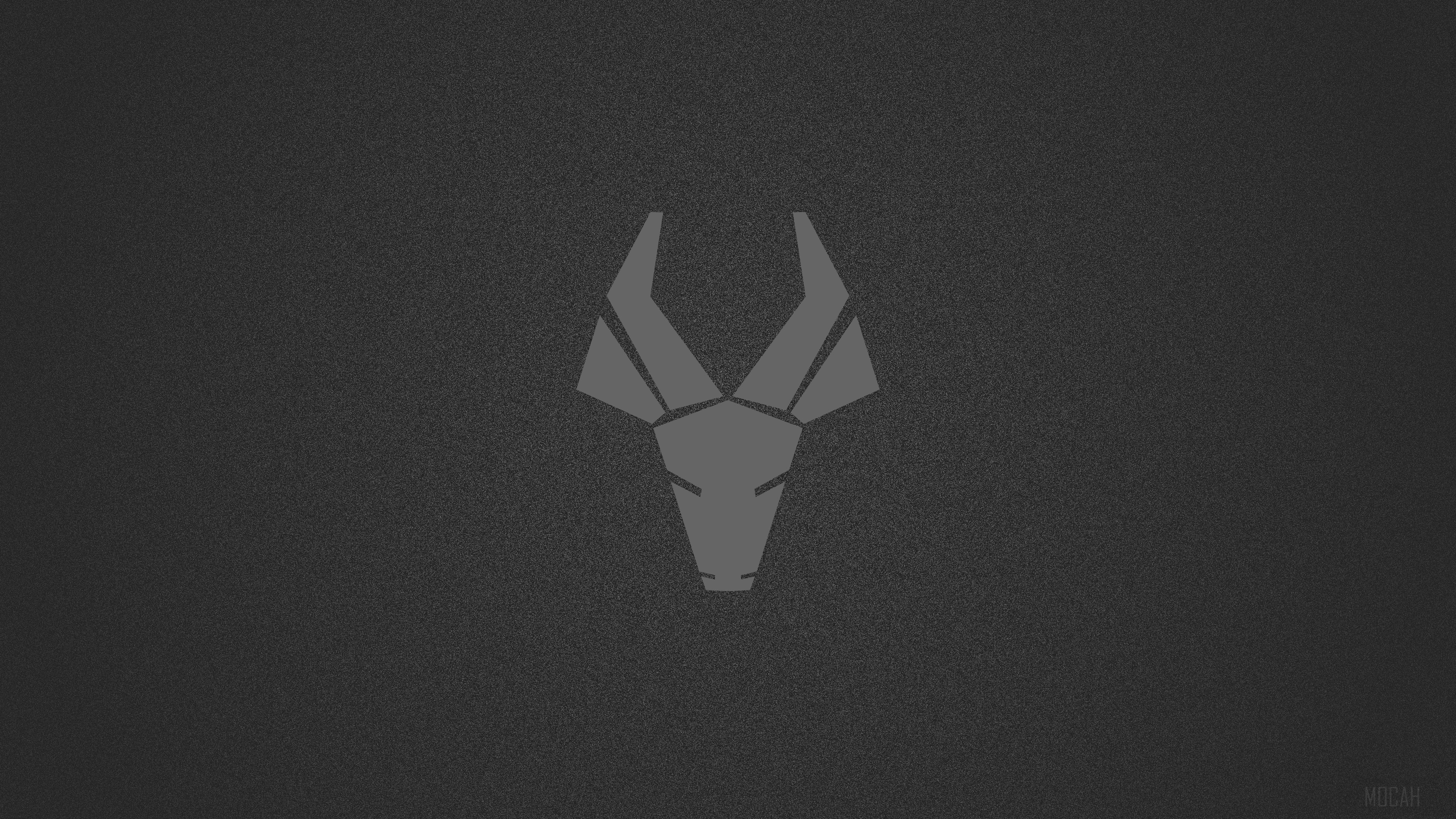 Minimalist Deer Logo 4K HD Wallpaper