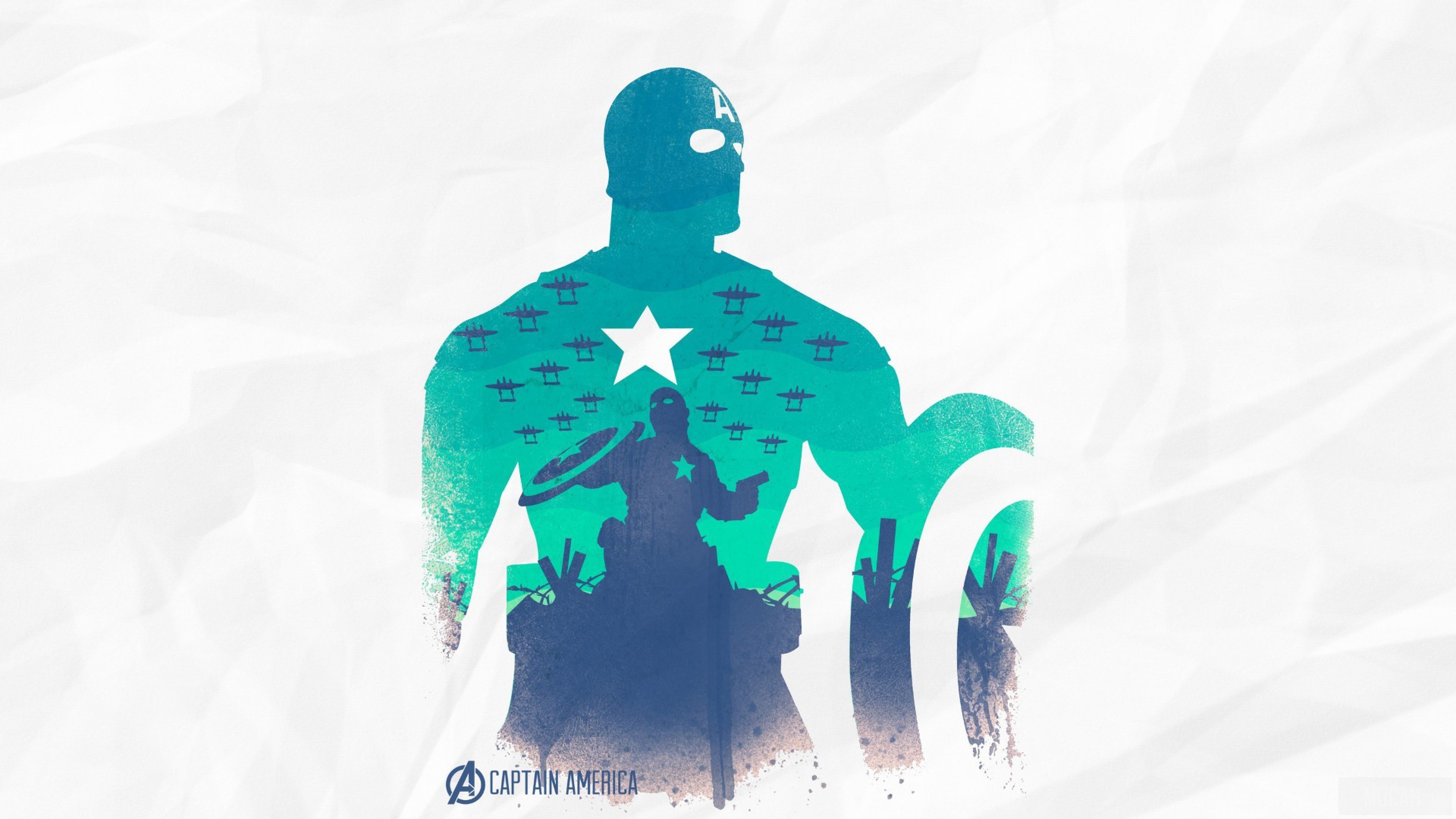 Captain America from The Avengers Art 4K HD Wallpaper