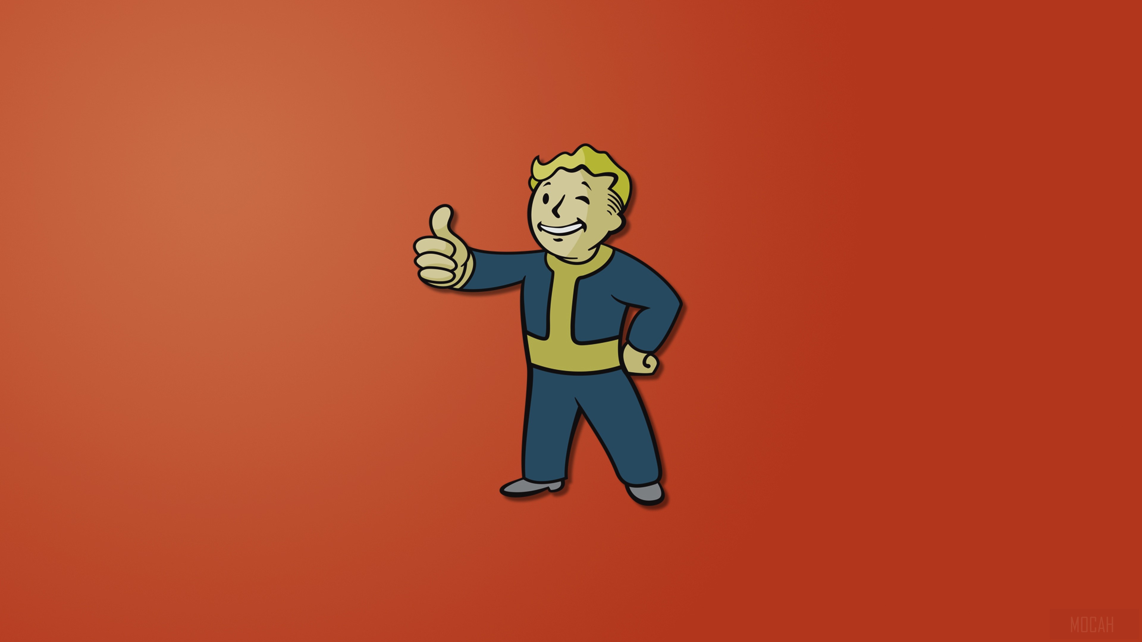 Vault Boy from Fallout giving a thumbs up HD Wallpaper