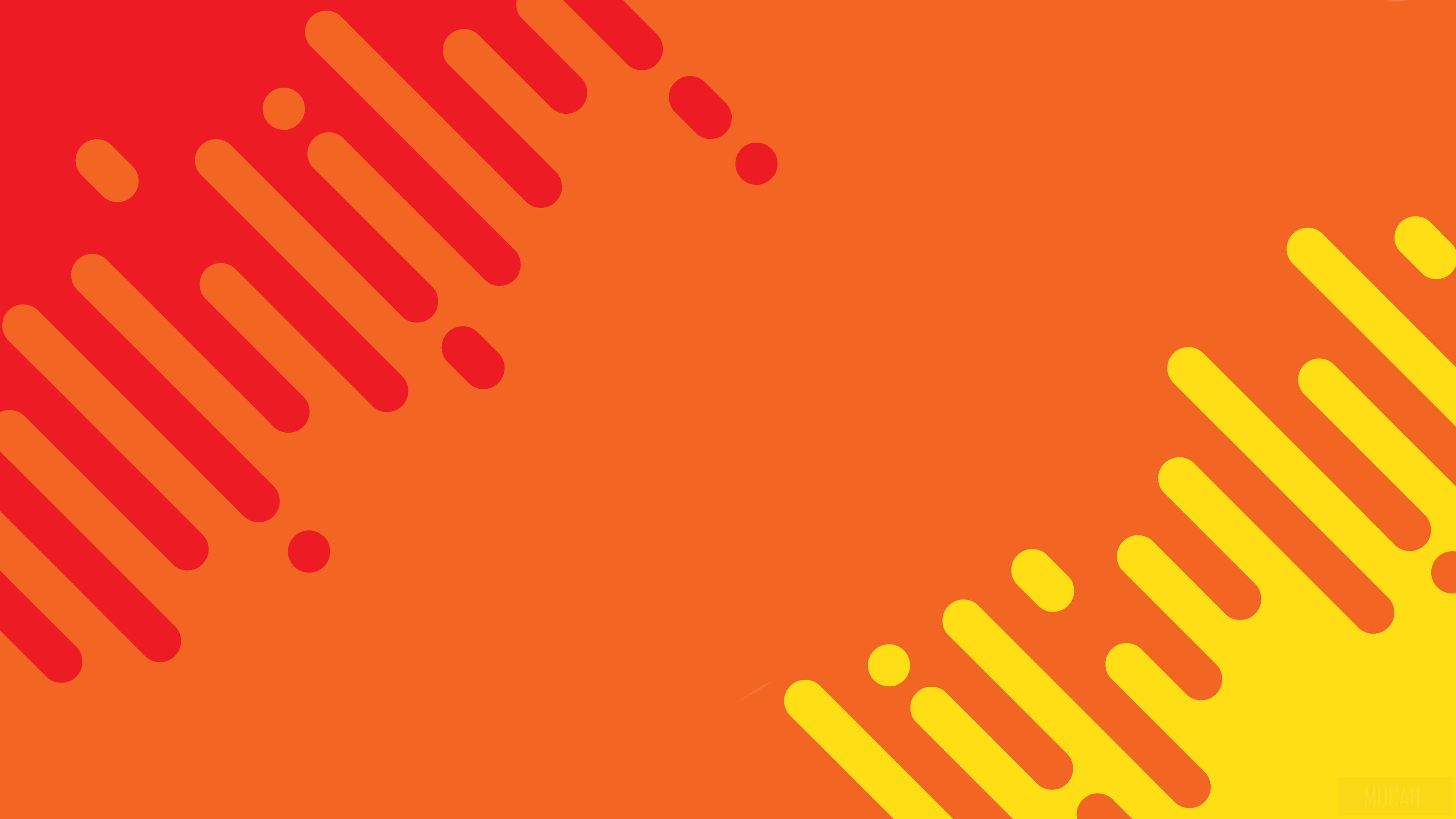 Orange Minimalism HD Wallpaper